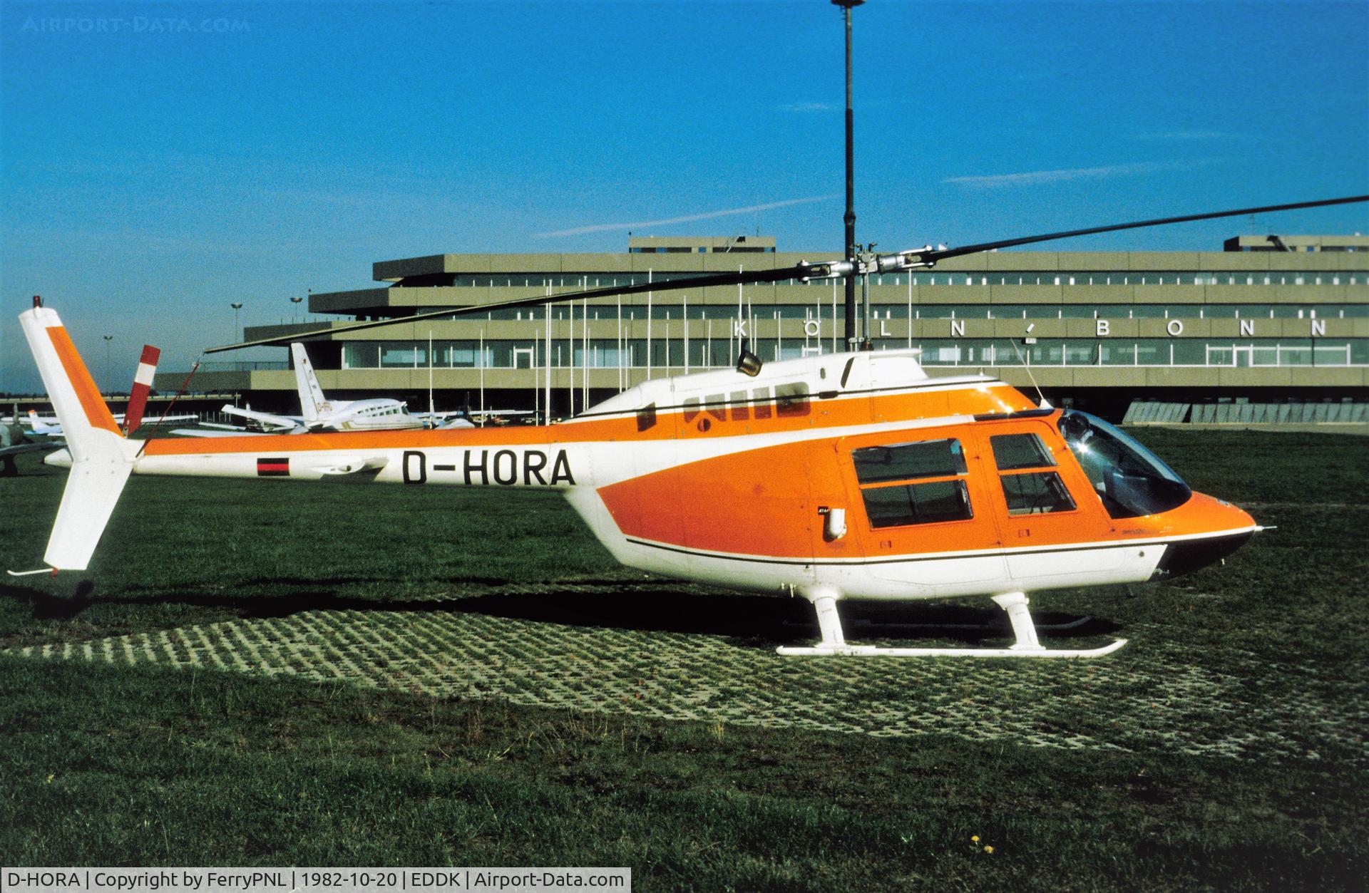 D-HORA, 1980 Agusta AB-206B JetRanger III C/N 8590, Bell 206 in CGN