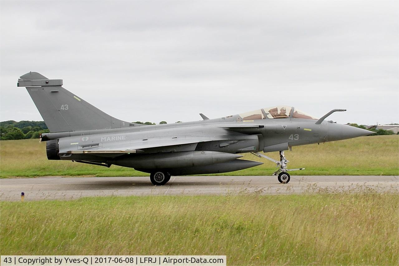 43, 2015 Dassault Rafale M C/N 43, Dassault Rafale M, Taxiing to flight line, Landivisiau Naval Air Base (LFRJ) Tiger Meet 2017