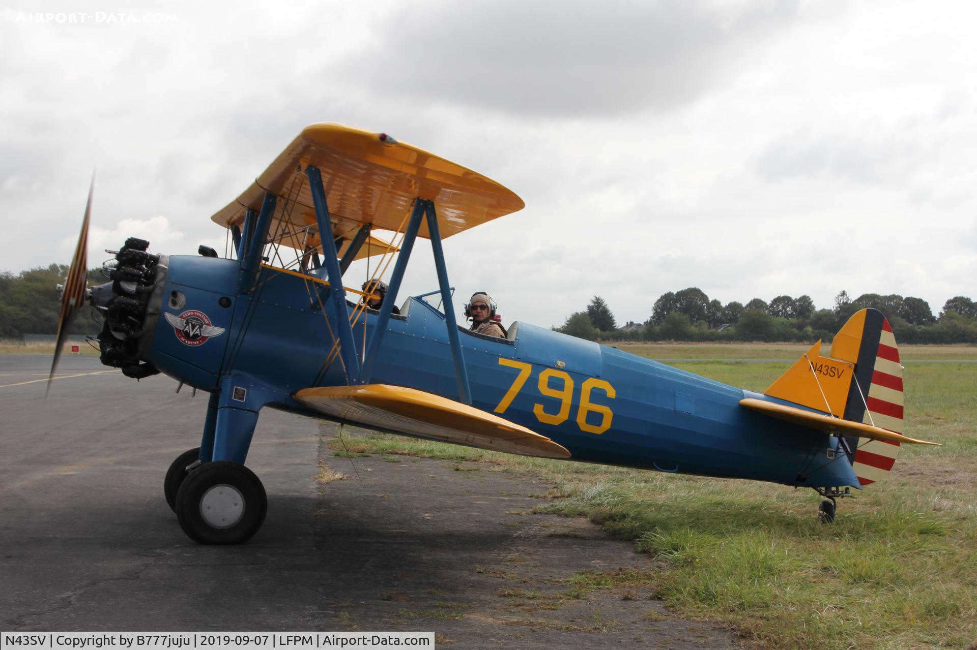 N43SV, 1945 Boeing E75 C/N 75-5541, during Air Légende 2019