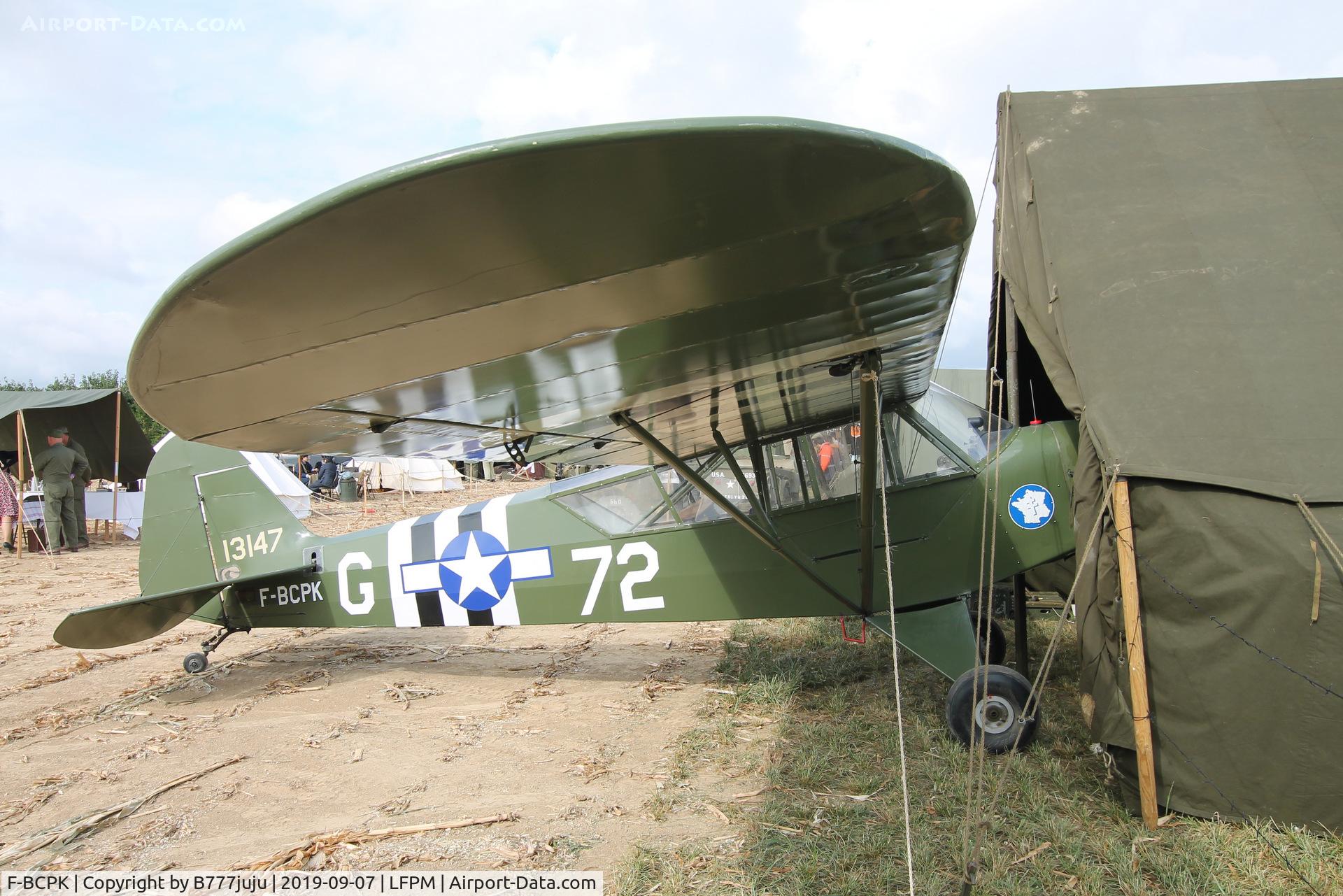 F-BCPK, 1945 Piper L-4J Grasshopper (J3C-65D) C/N 13147, during Air Légende 2019