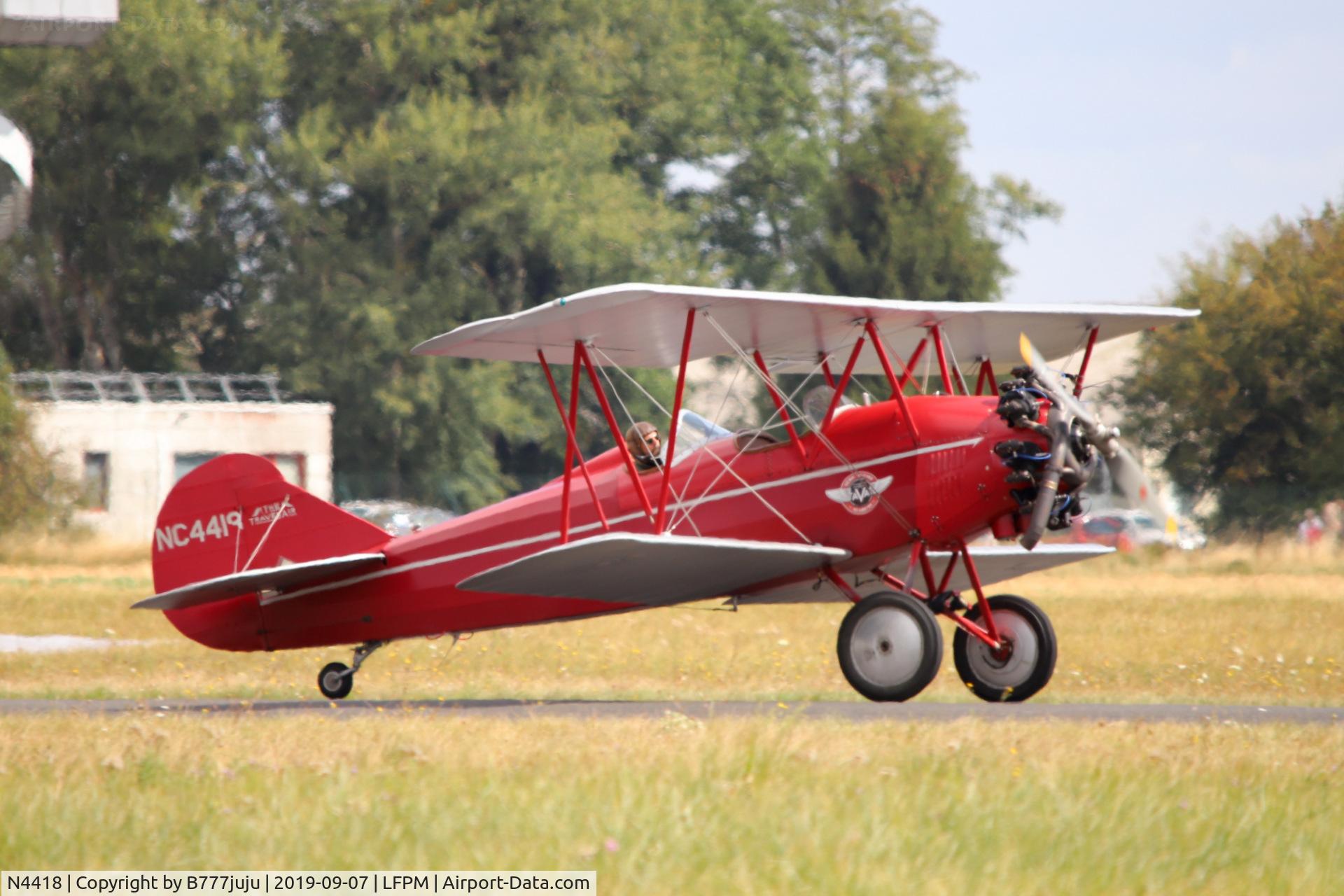 N4418, 1928 Curtiss-Wright Travel Air 4000 C/N 378, during Air Légende 2019