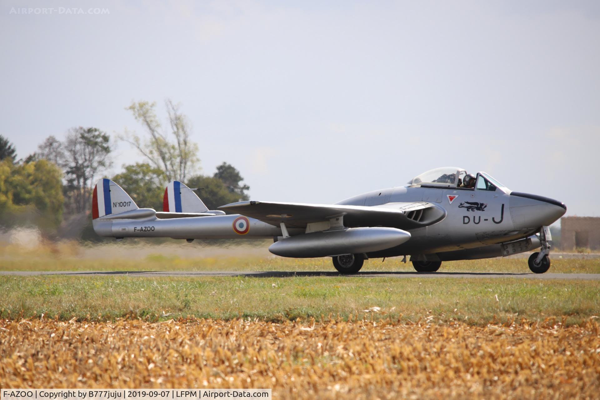 F-AZOO, De Havilland (FFA) Vampire FB.6 (DH-100) C/N 636, during Air Légende 2019