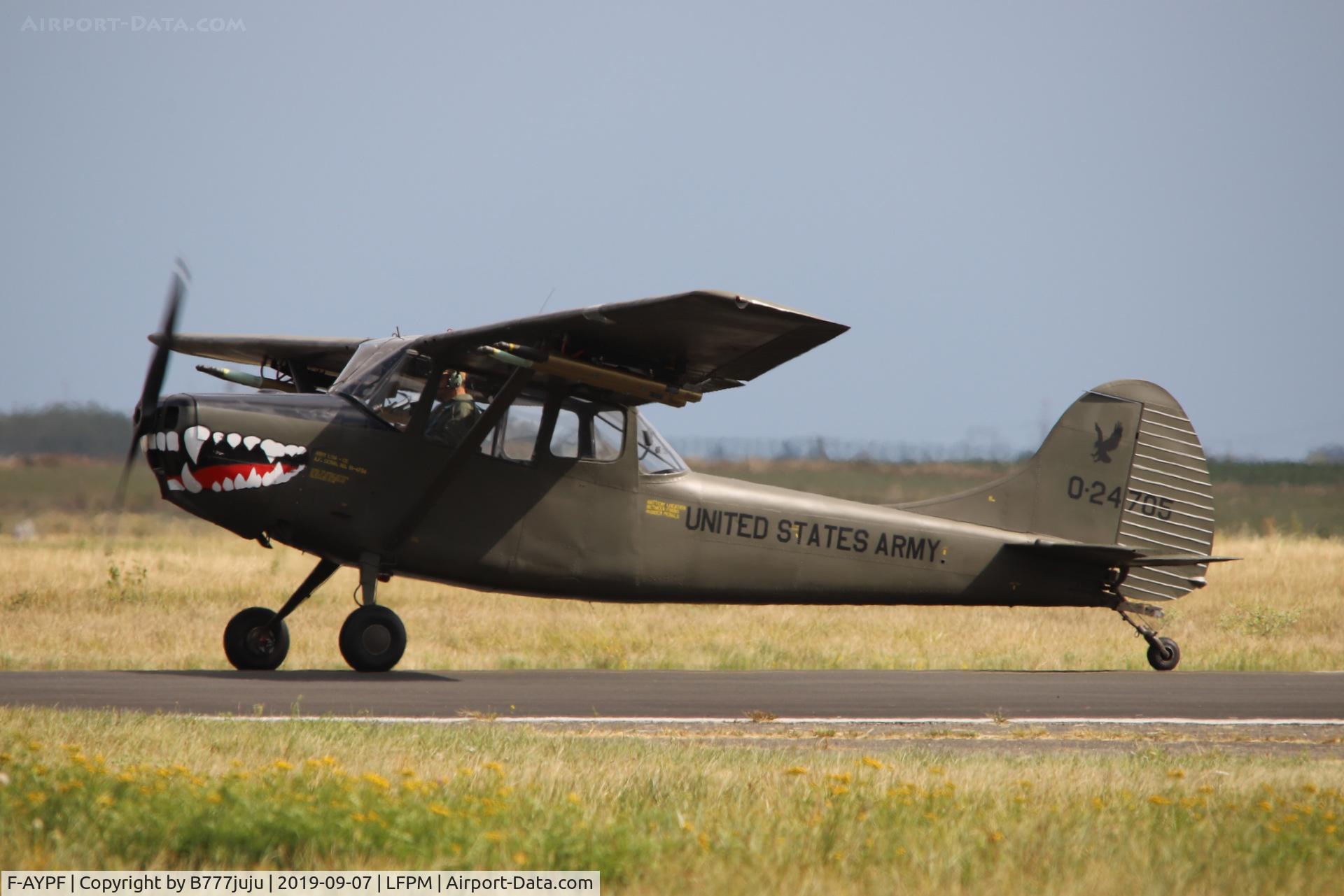 F-AYPF, 1959 Cessna O-1E (L-19A-CE) Bird Dog C/N 24705, during Air Légende 2019