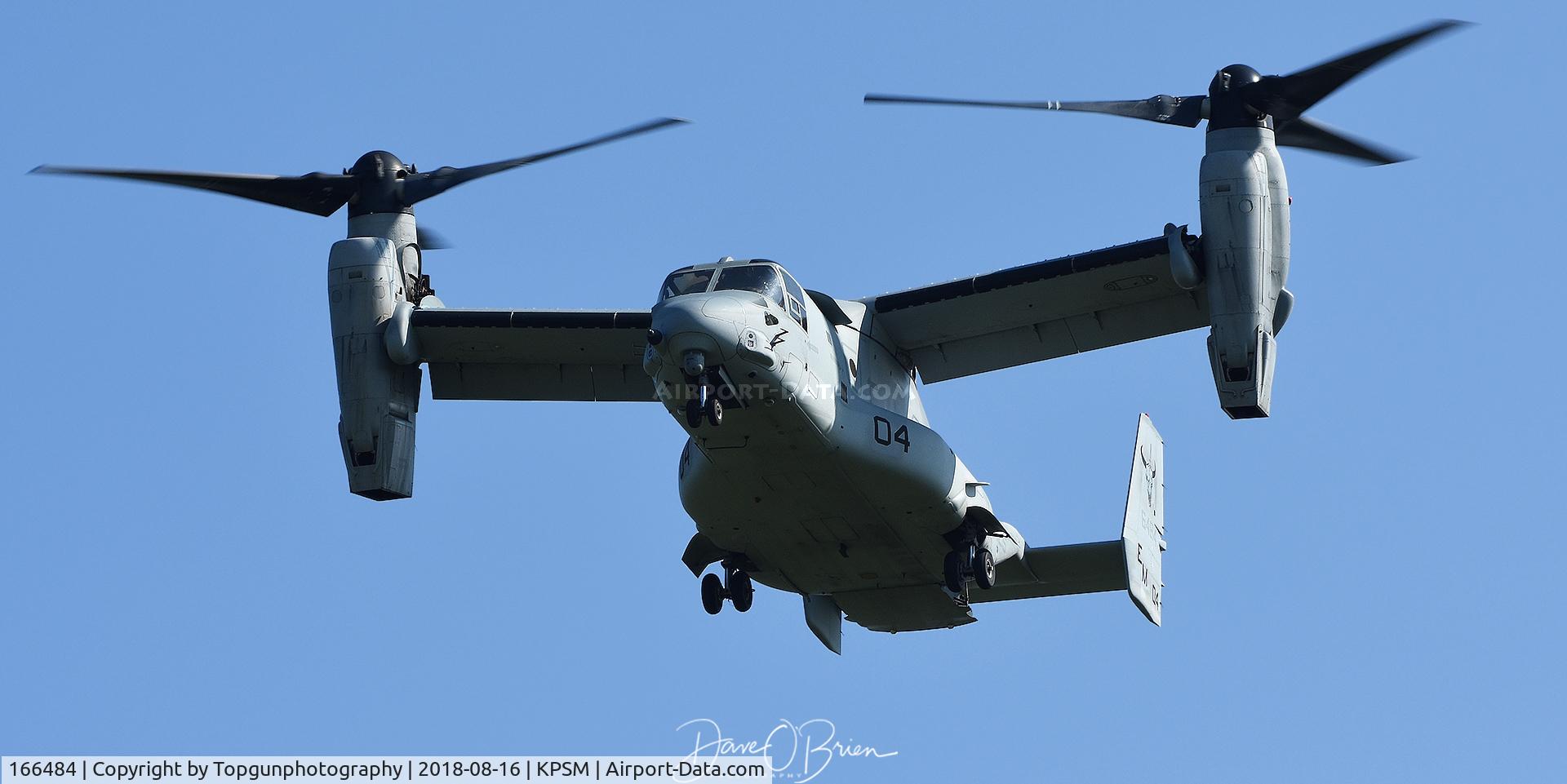 166484, Bell-Boeing MV-22B Osprey C/N D0063, ELVIS33 coming in after a sortie