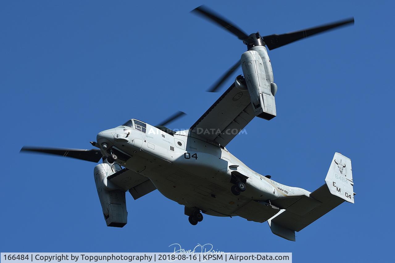 166484, Bell-Boeing MV-22B Osprey C/N D0063, ELVIS33 returns from a parts run back from MCAS New River