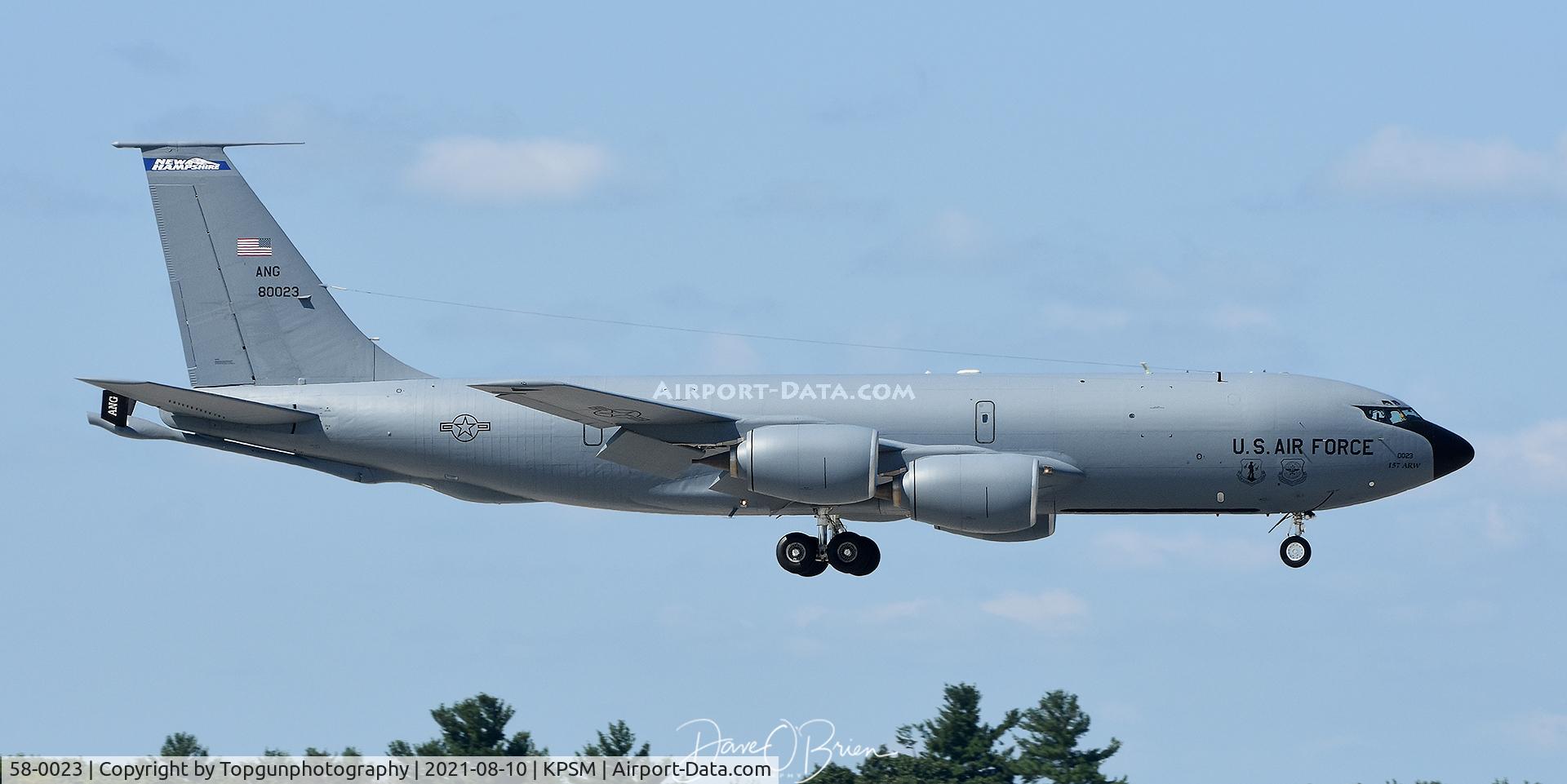 58-0023, 1958 Boeing KC-135R Stratotanker C/N 17768, REACH44 returns to Pease