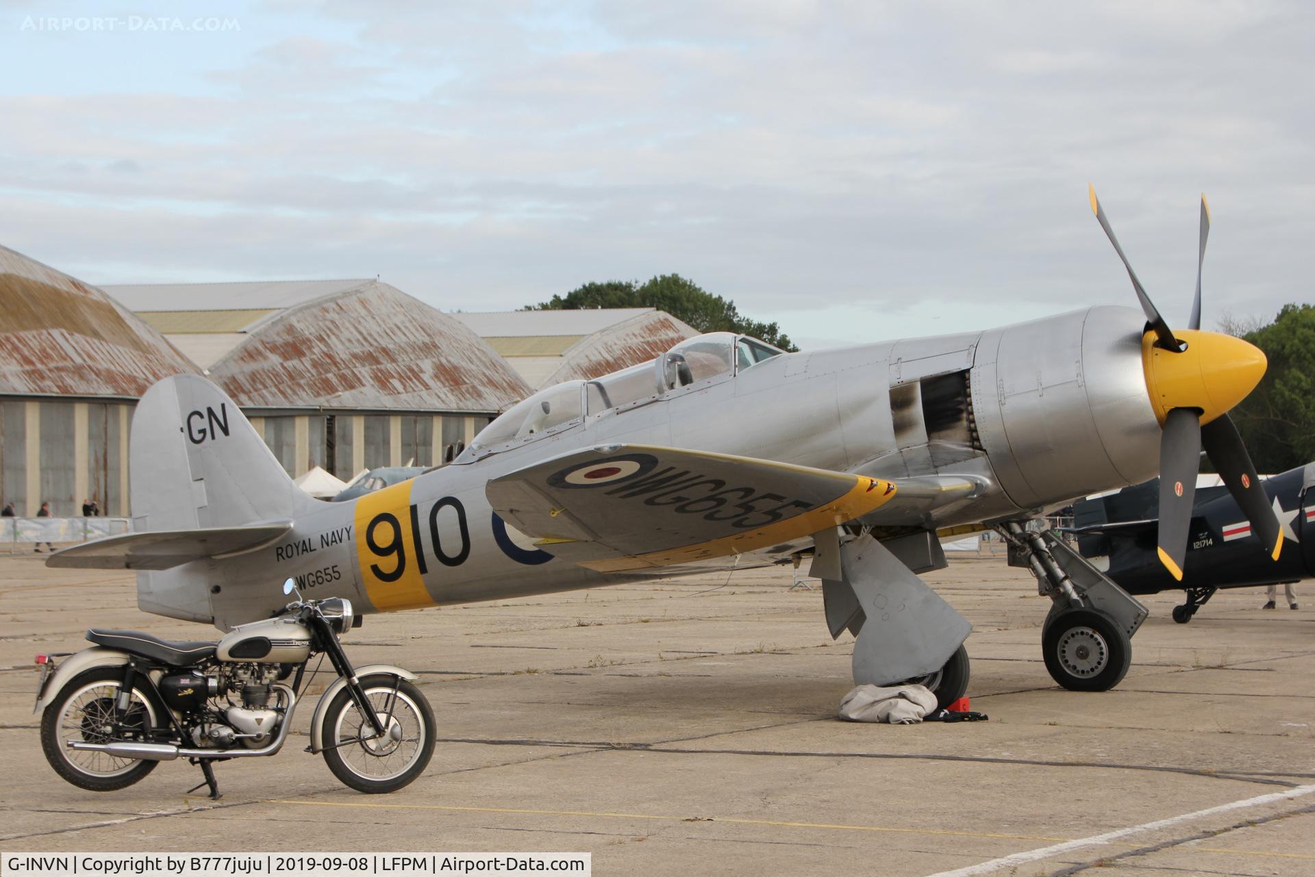 G-INVN, 1952 Hawker Sea Fury T.20 C/N 41H/636070, during Air Légende 2019