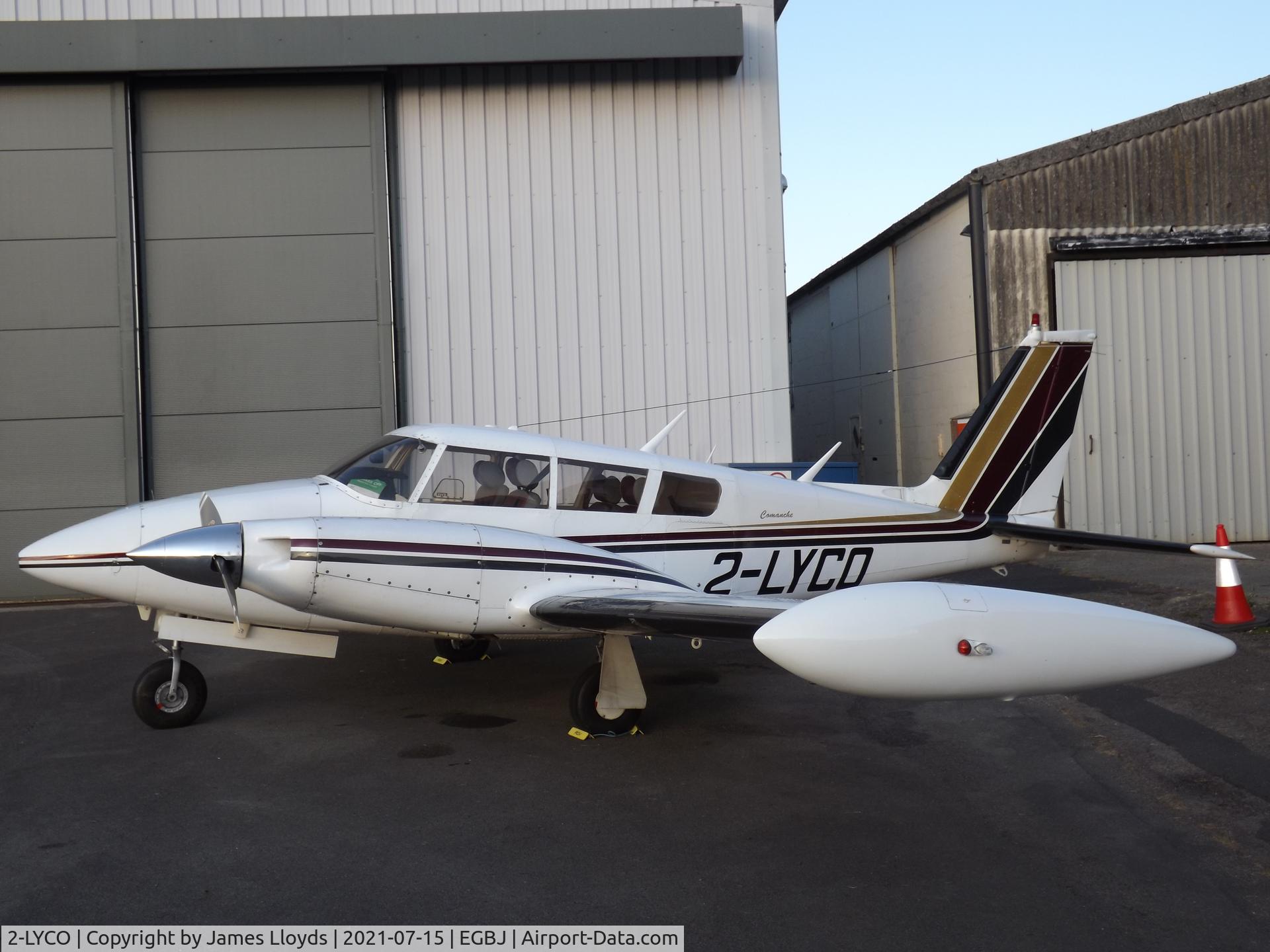 2-LYCO, 1971 Piper PA-39 Twin Comanche C/R C/N 39-111, At Gloucestershire Airport.