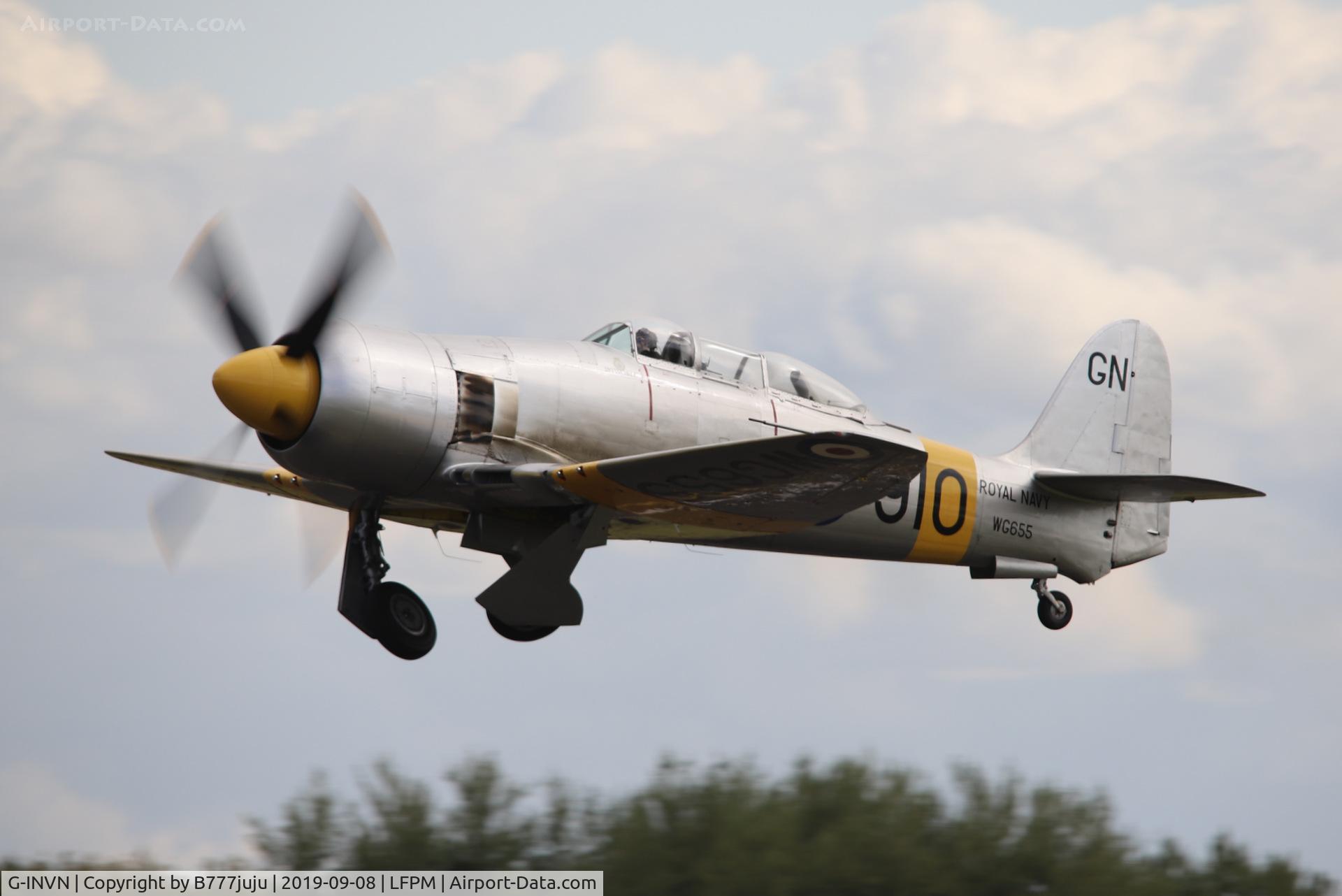 G-INVN, 1952 Hawker Sea Fury T.20 C/N 41H/636070, during Air Légende 2019