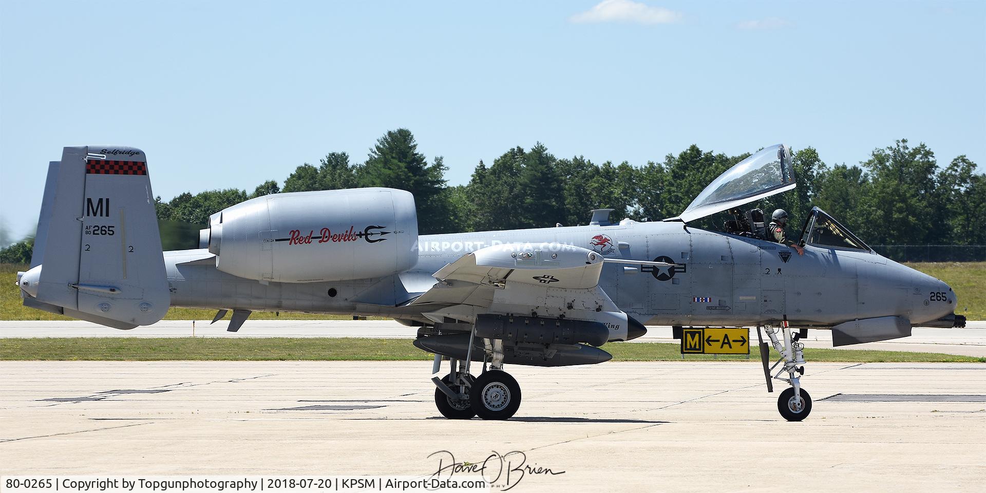80-0265, 1980 Fairchild Republic A-10C Thunderbolt II C/N A10-0615, 107th FS MI ANG