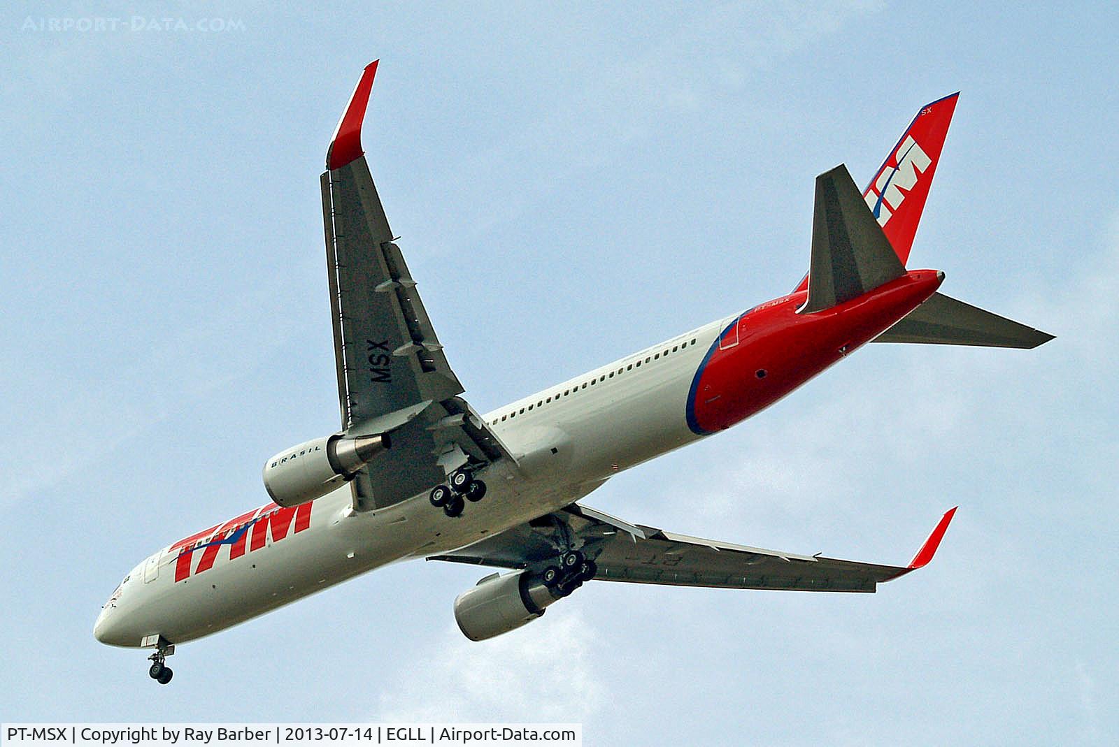 PT-MSX, 2012 Boeing 767-316/ER C/N 41993, PT-MSX   Boeing 767-316ER [41993] (TAM Linhas Aereas) Home~G 14/07/2013