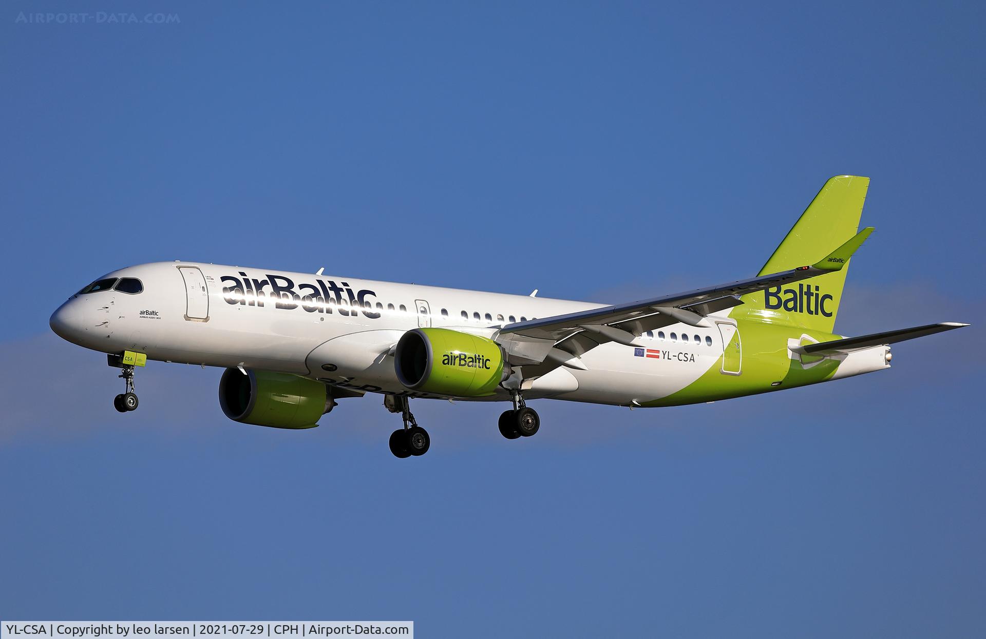 YL-CSA, 2016 Bombardier CSeries CS300 (BD-500-1A11) C/N 55003, Copenhagen 29.7.2021