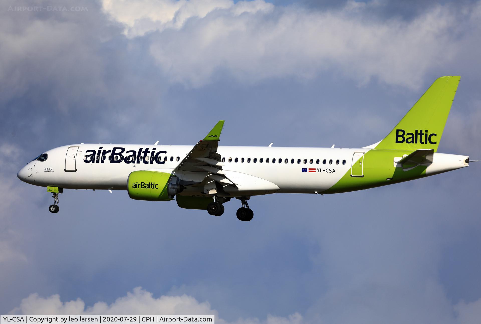 YL-CSA, 2016 Bombardier CSeries CS300 (BD-500-1A11) C/N 55003, Copenhagen 29.7.2021