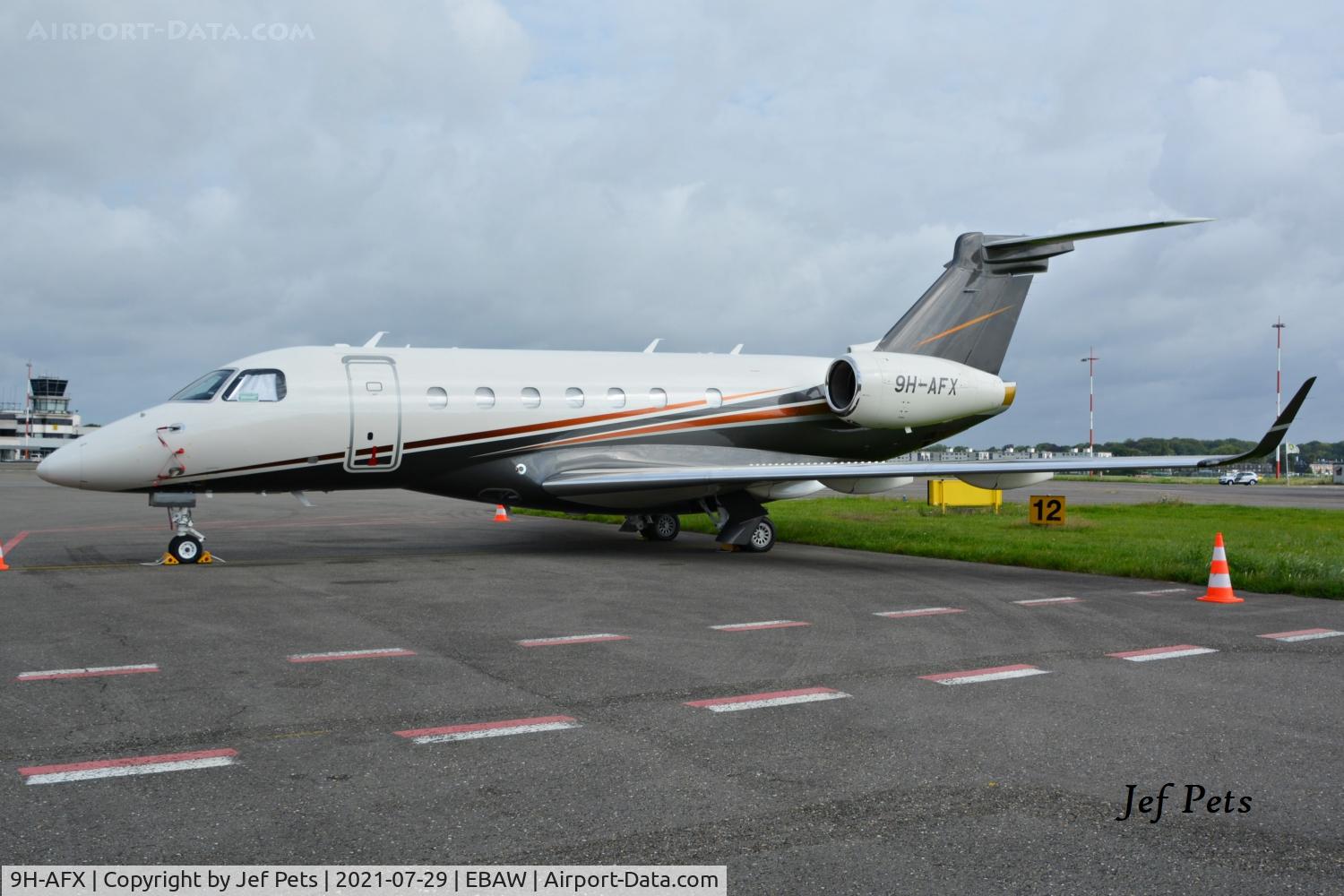 9H-AFX, 2015 Embraer EMB-550 Legacy 500 C/N 55000028, At Antwerp Airport.