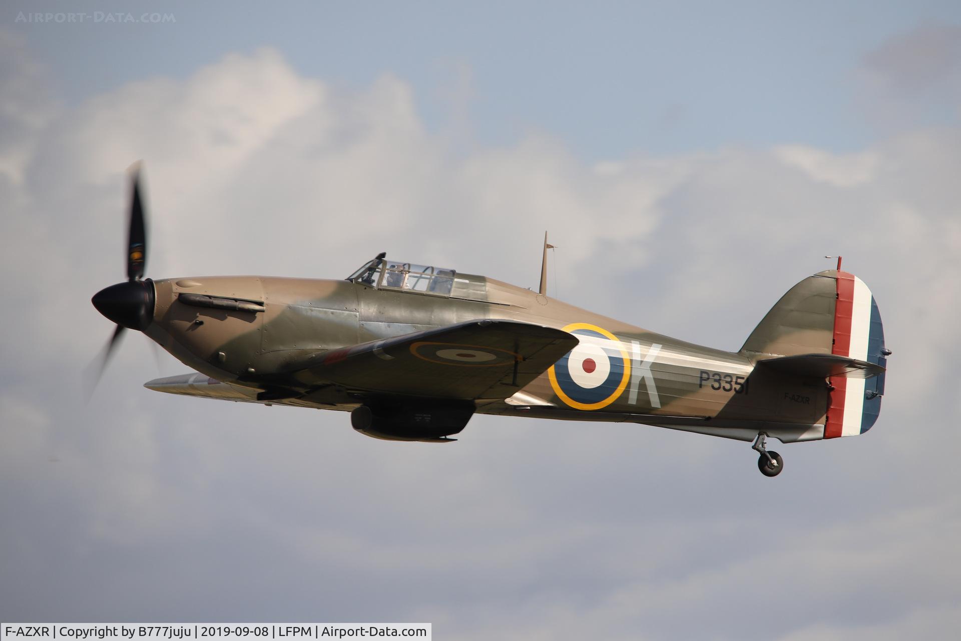 F-AZXR, Hawker Hurricane IIA C/N Not found ZK-TPK, during Air Légende 2019