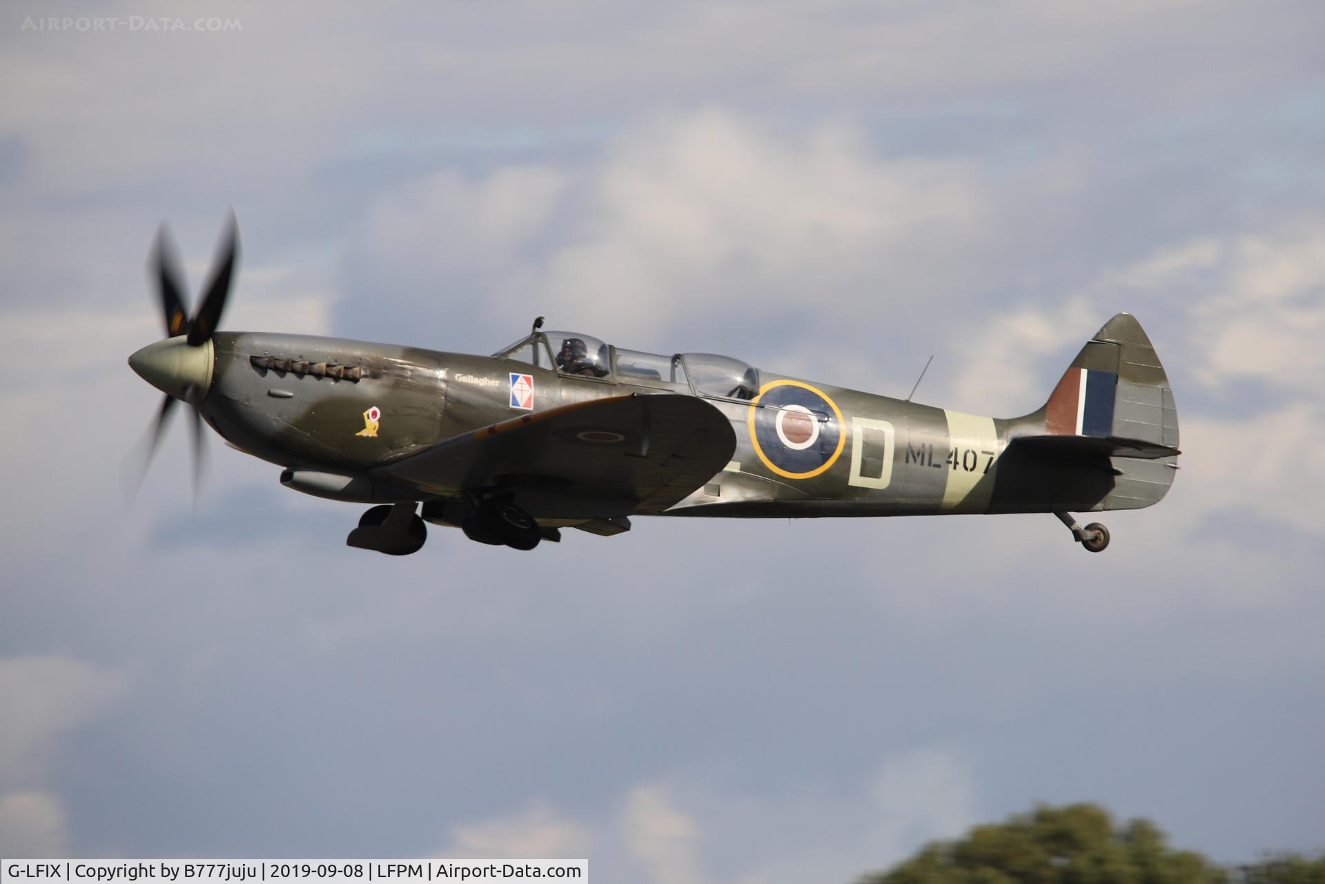 G-LFIX, 1944 Supermarine 509 Spitfire LF.IX (T.IX) C/N CBAF.8463, during Air Légende 2019