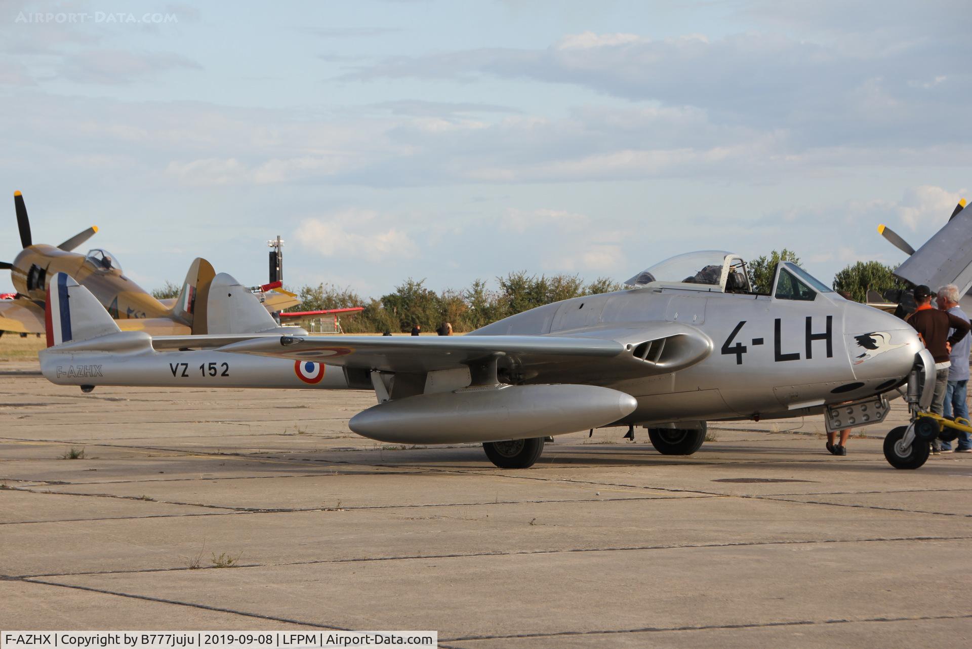 F-AZHX, De Havilland (FFA) Vampire FB.6 (DH-100) C/N 624, during Air Légende 2019