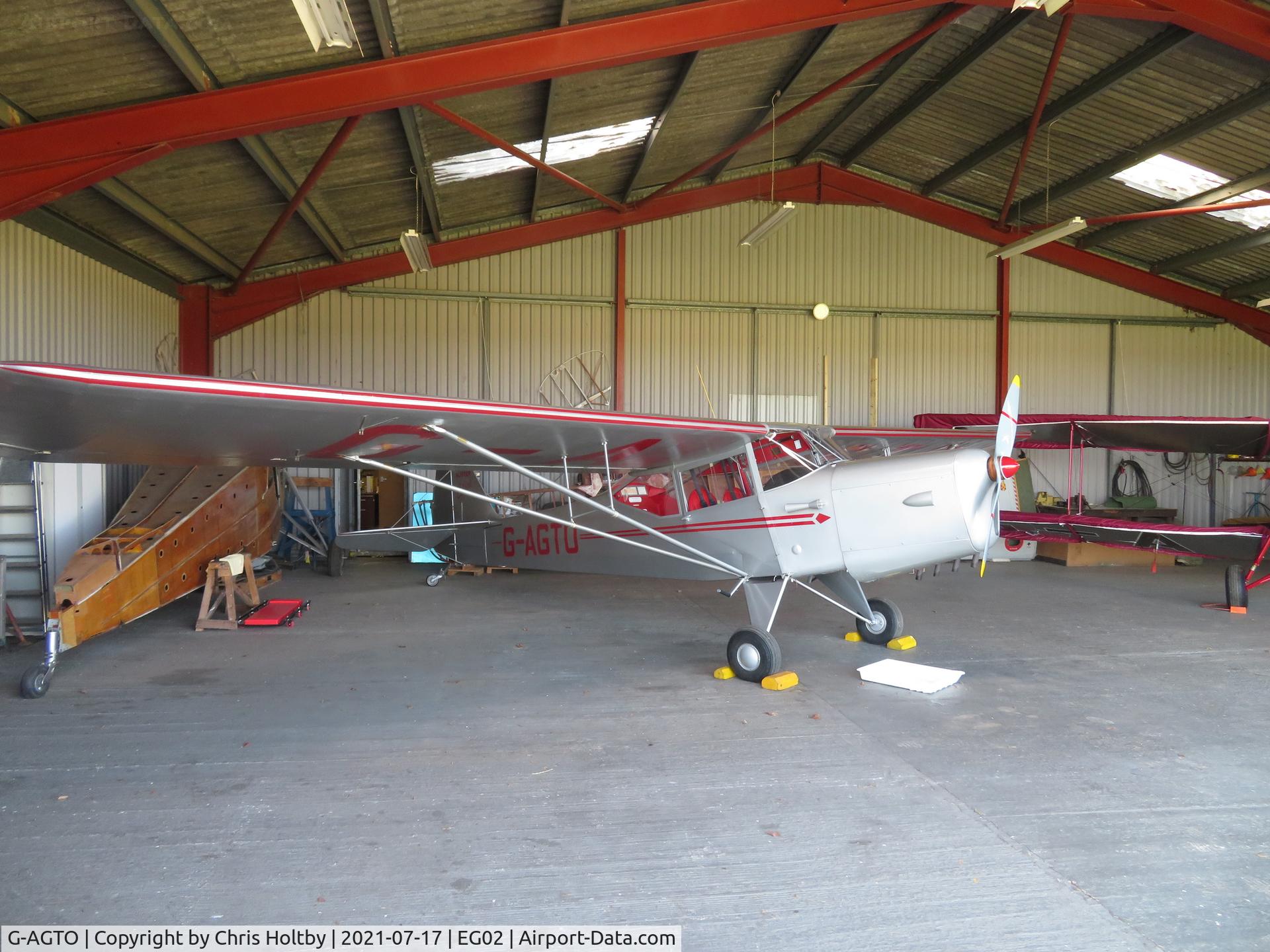G-AGTO, 1945 Auster J-1 Autocrat C/N 1822, Stored in the hangar at Audley End, Essex but still flightworthy