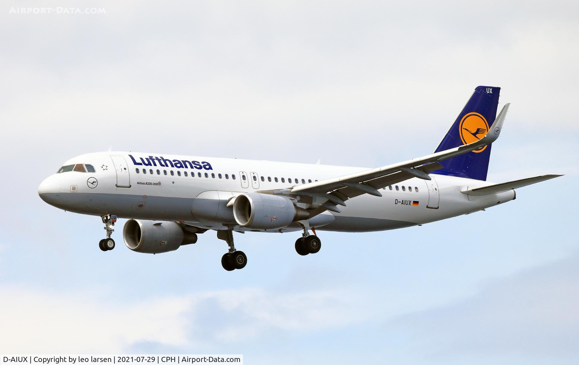 D-AIUX, 2016 Airbus A320-214 C/N 7256, Copenhagen 29.7.2021