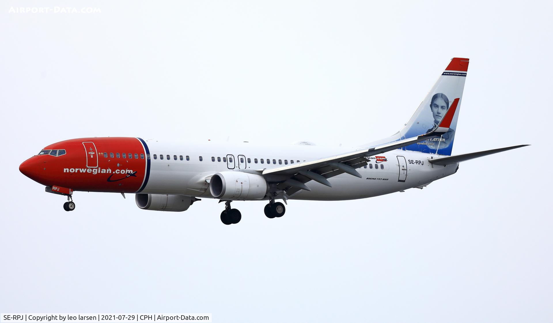 SE-RPJ, 2016 Boeing 737-8JP C/N 41153, Copenhagen 29.7.2021