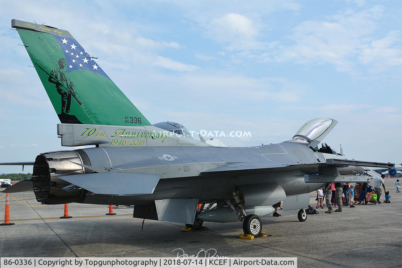 86-0336, 1986 General Dynamics F-16C Fighting Falcon C/N 5C-442, 158TH FW Wing Jet.
Aircraft is now with the TX ANG