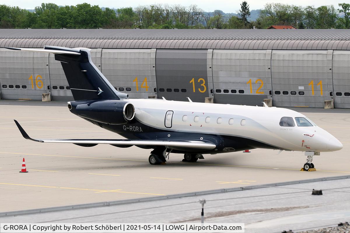 G-RORA, 2018 Embraer EMB-550 Legacy 500 C/N 55000057, G-RORA @ LOWG 2021
