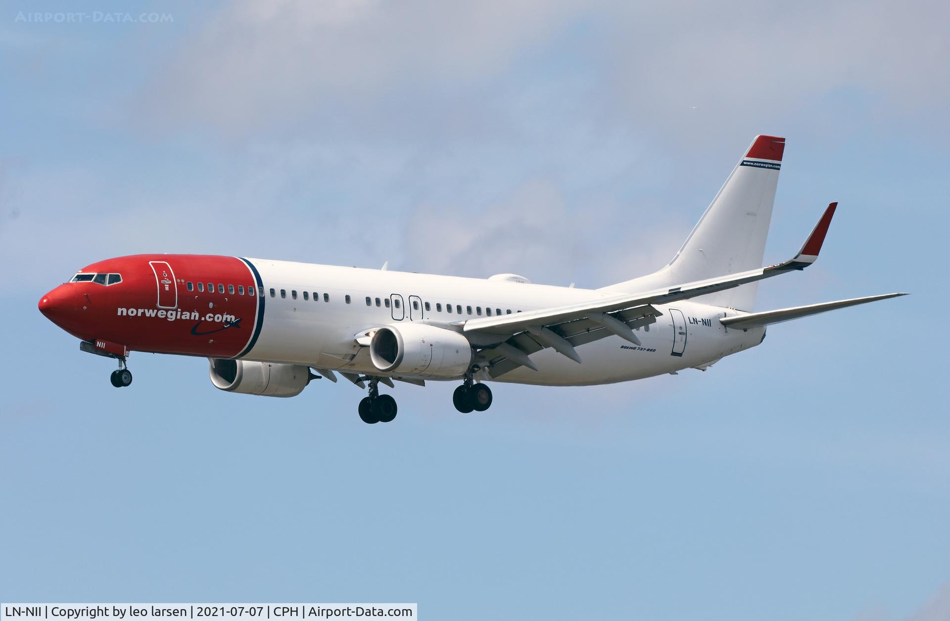LN-NII, 2014 Boeing 737-8JP C/N 43877, Copenhagen 7.7.2021
