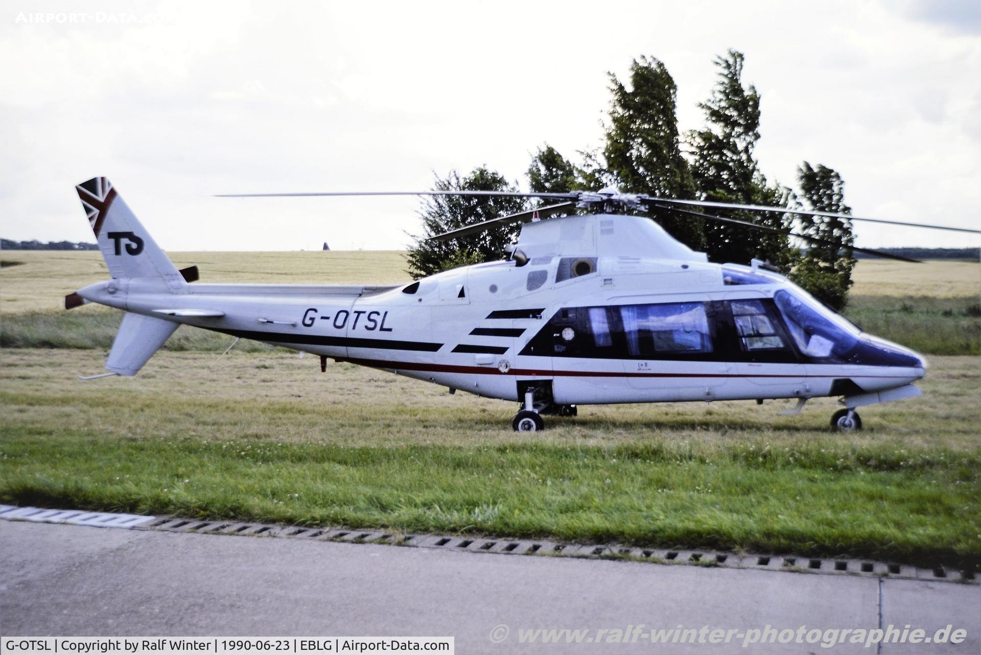 G-OTSL, 1987 Agusta A-109A-2 C/N 7393, Agusta A-109 - TS Privat - 7393  - G-OTSL - 23.06.1990 - LGG