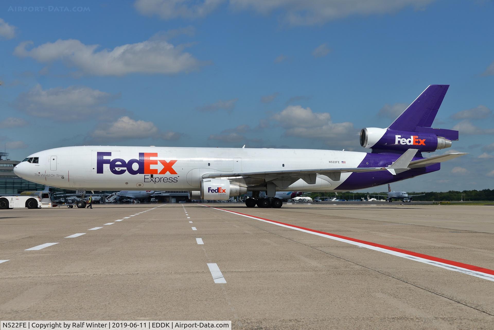 N522FE, 1992 McDonnell Douglas MD-11F C/N 48476, McDonnell Douglas MD-11F - FX FDX Federal Express - 48476 - N522FE - 11.06.2019 - CGN