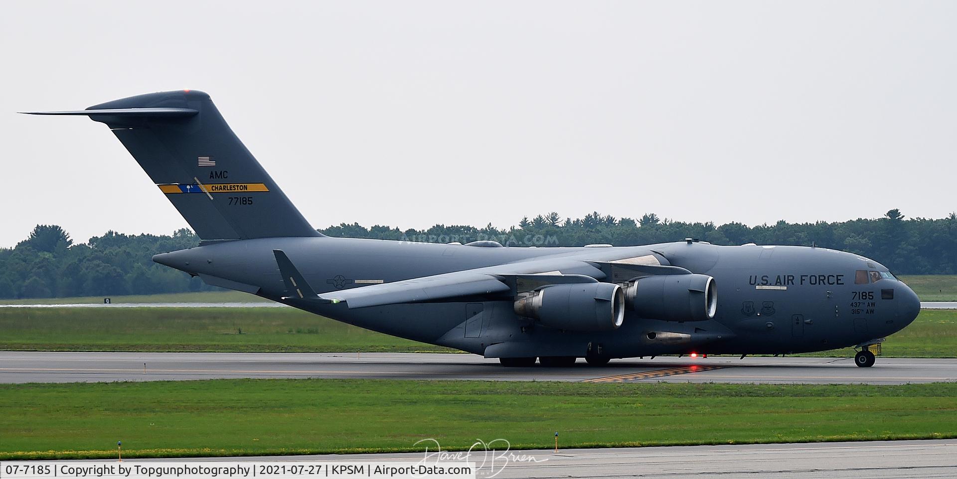 07-7185, 2007 Boeing C-17A Globemaster III C/N P-185, REACH914 heading overseas