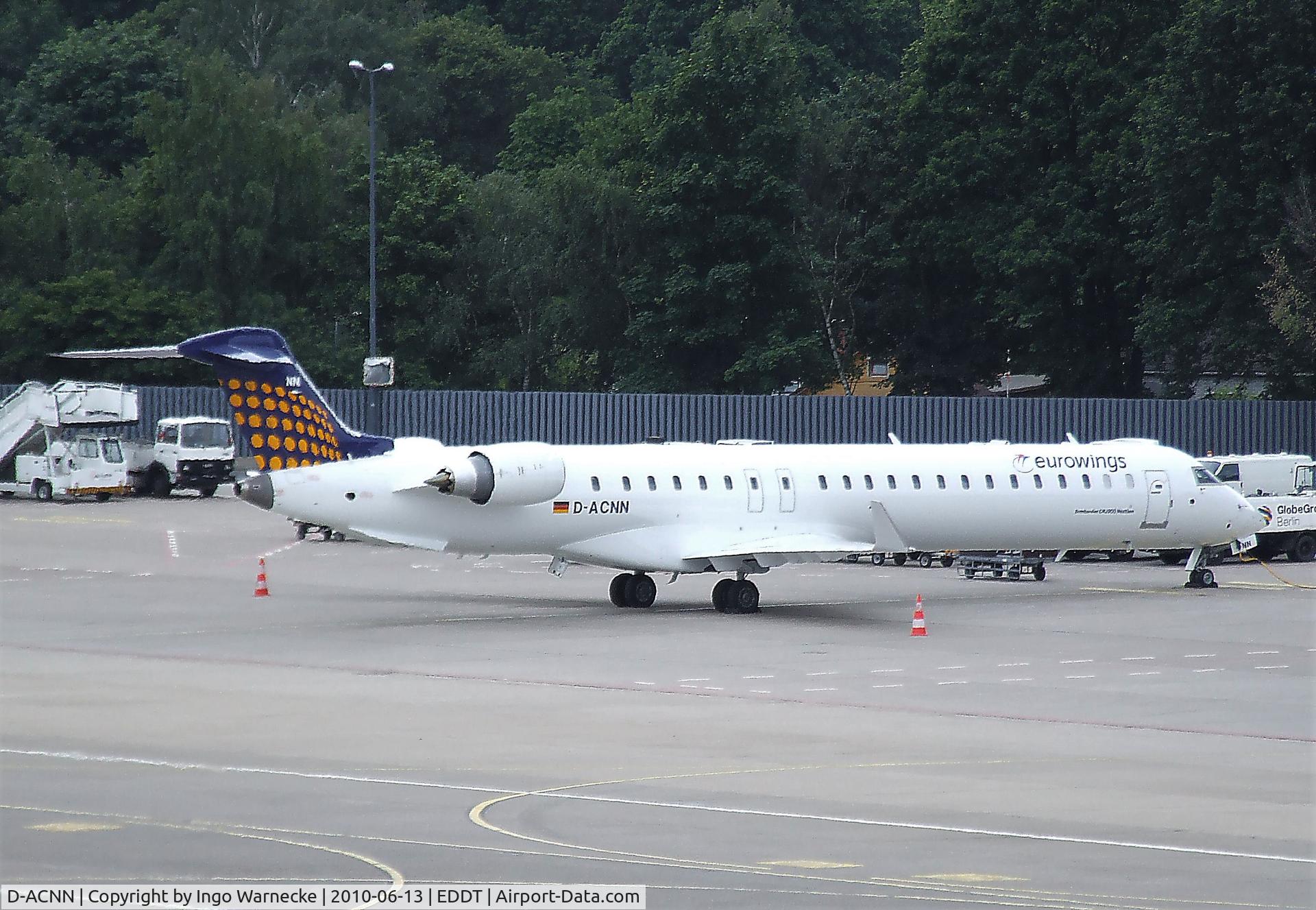 D-ACNN, 2010 Bombardier CRJ-900LR (CL-600-2D24) C/N 15254, Bombardier CRJ-900LR (CL-600-2D24) of eurowings at Berlin/Tegel airport