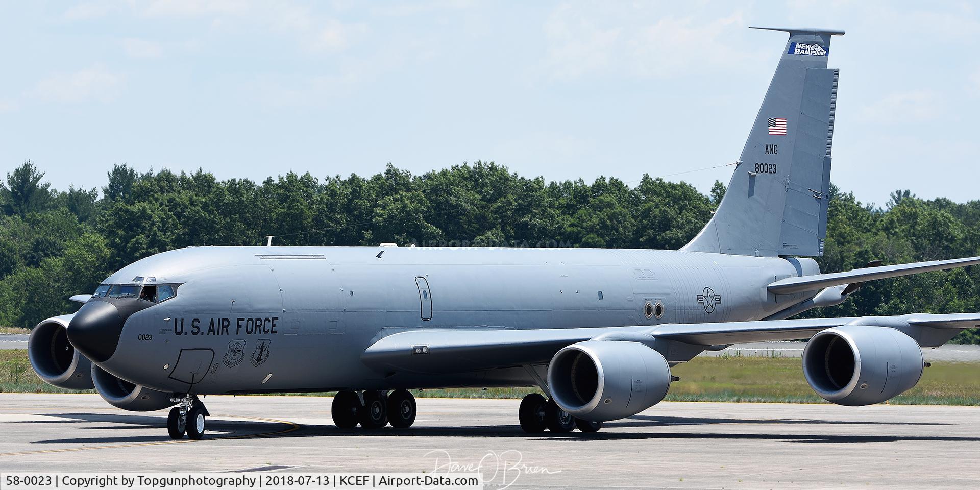 58-0023, 1958 Boeing KC-135R Stratotanker C/N 17768, PACK41 arriving from Pease