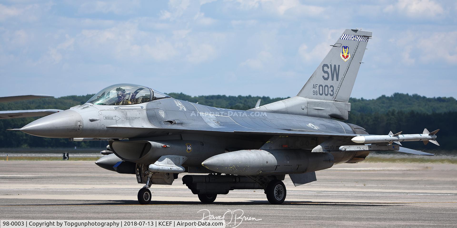 98-0003, 1998 Lockheed Martin F-16C Fighting Falcon C/N CC-214, 55th FS out of Shaw AFB