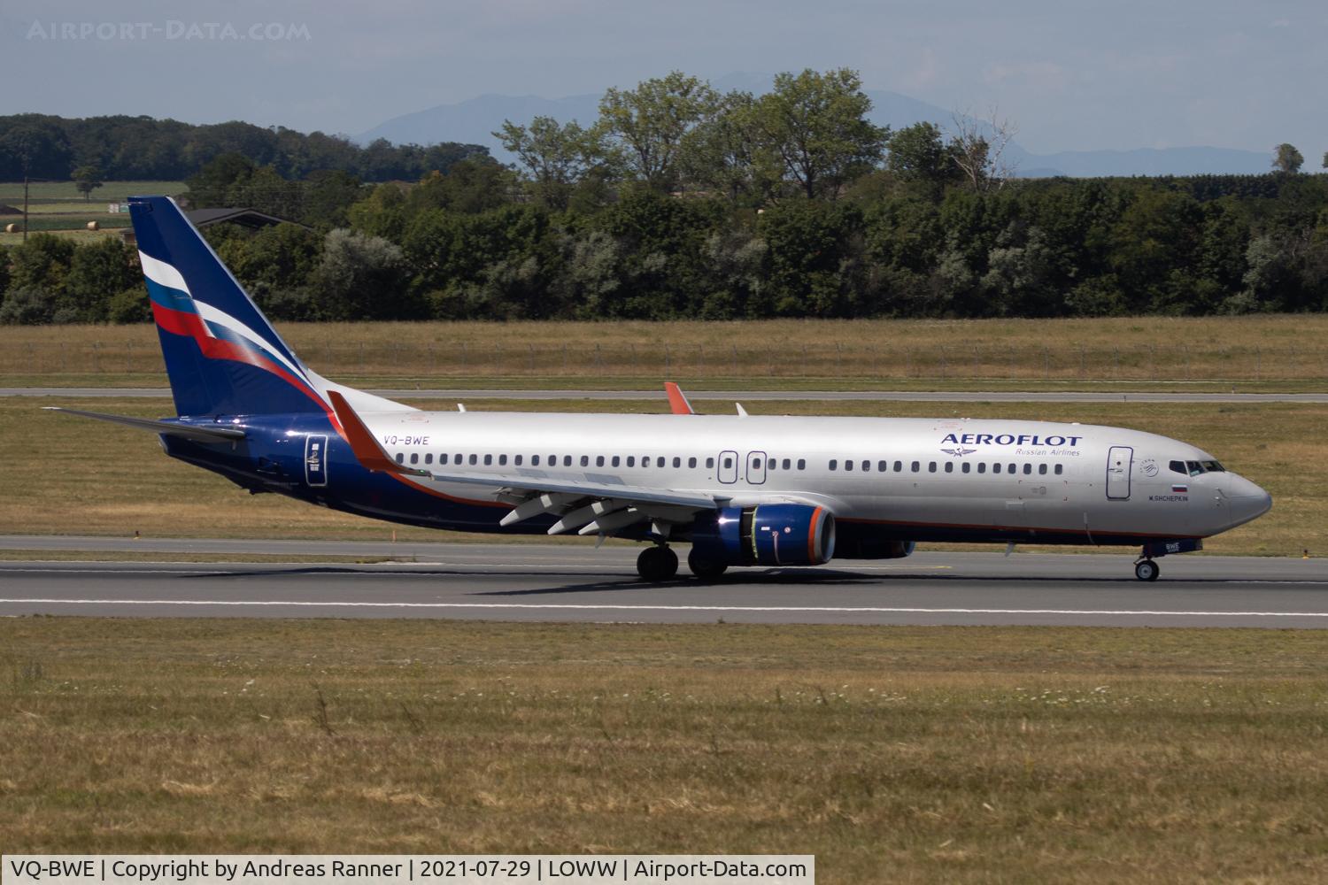 VQ-BWE, 2015 Boeing 737-8LJ C/N 41213, Aeroflot Boeing 737