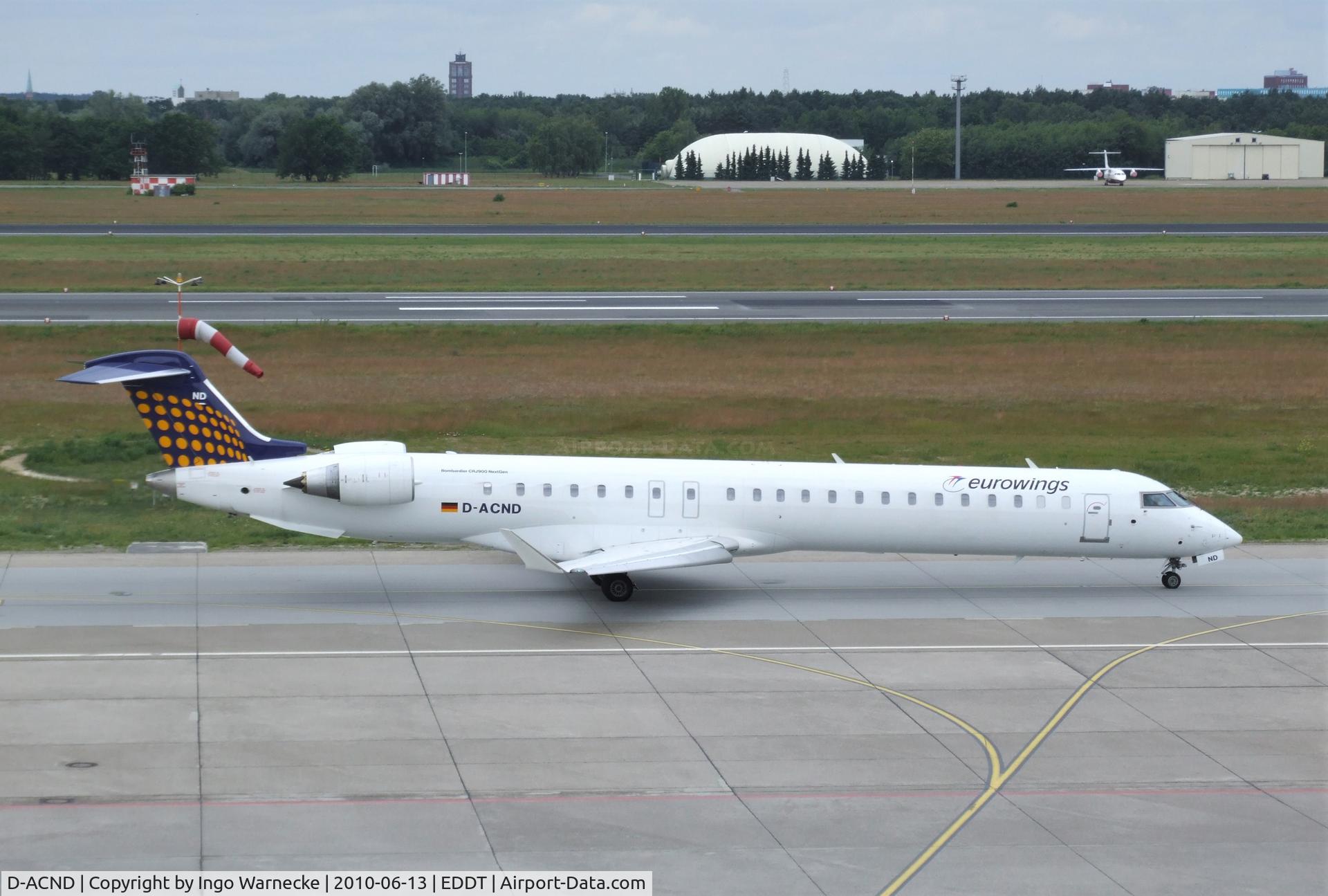 D-ACND, 2009 Bombardier CRJ-701 (CL-600-2C10) Regional Jet C/N 15238, Bombardier CRJ-701 (CL-600-2C10) of Eurowings at Berlin/Tegel airport