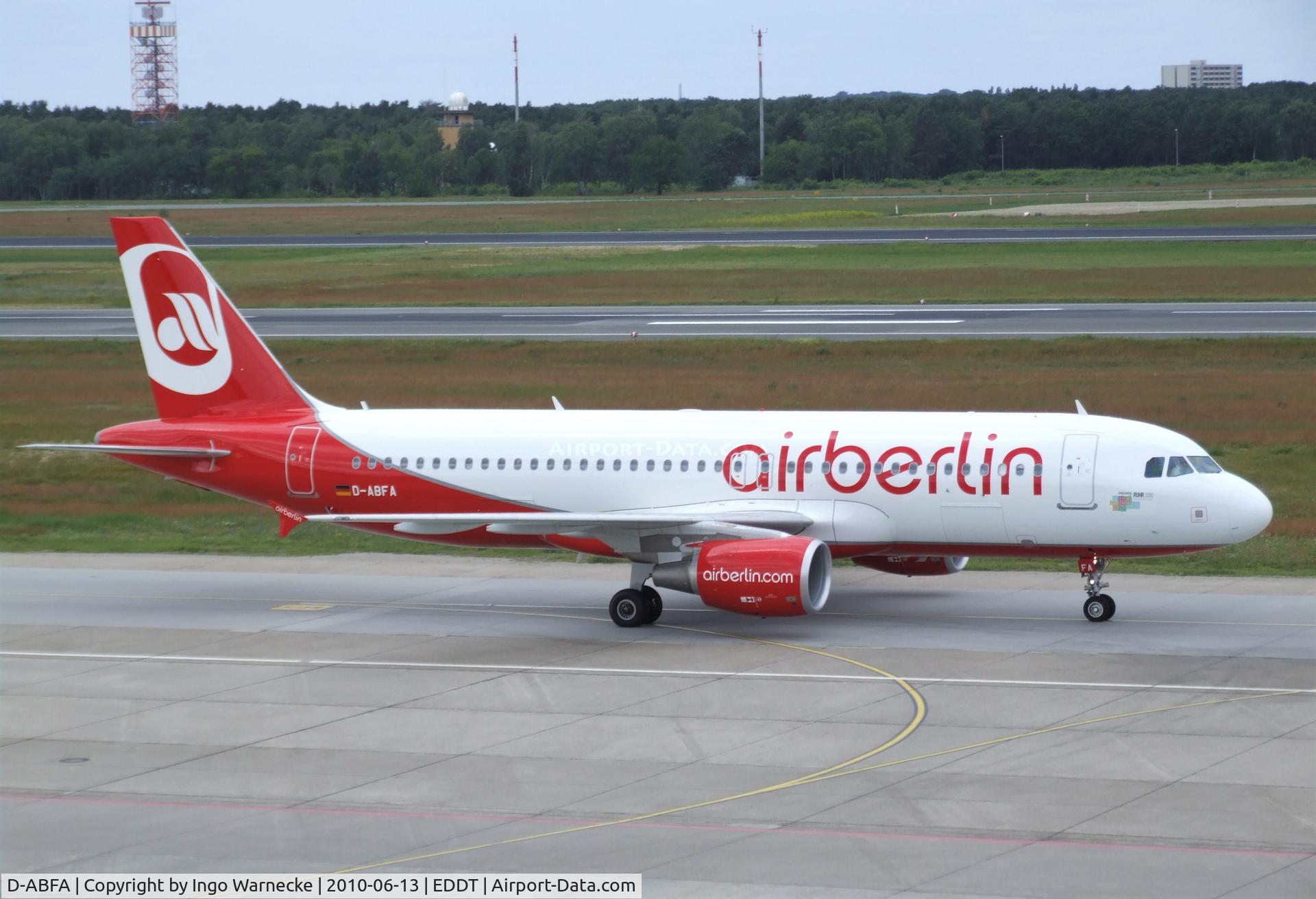 D-ABFA, 2009 Airbus A320-214 C/N 4101, Airbus A320-214 of airberlin at Berlin/Tegel airport