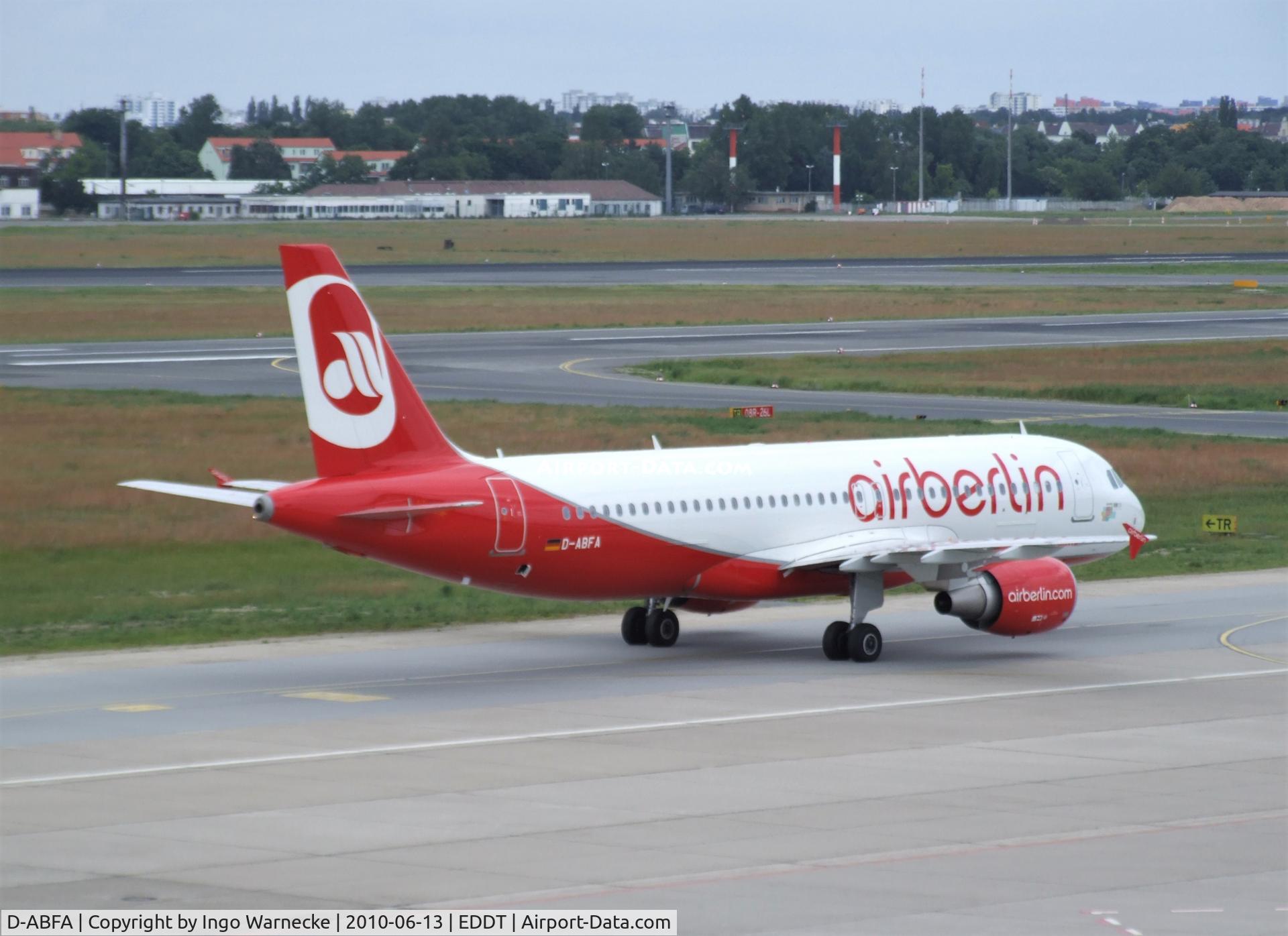 D-ABFA, 2009 Airbus A320-214 C/N 4101, Airbus A320-214 of airberlin at Berlin/Tegel airport