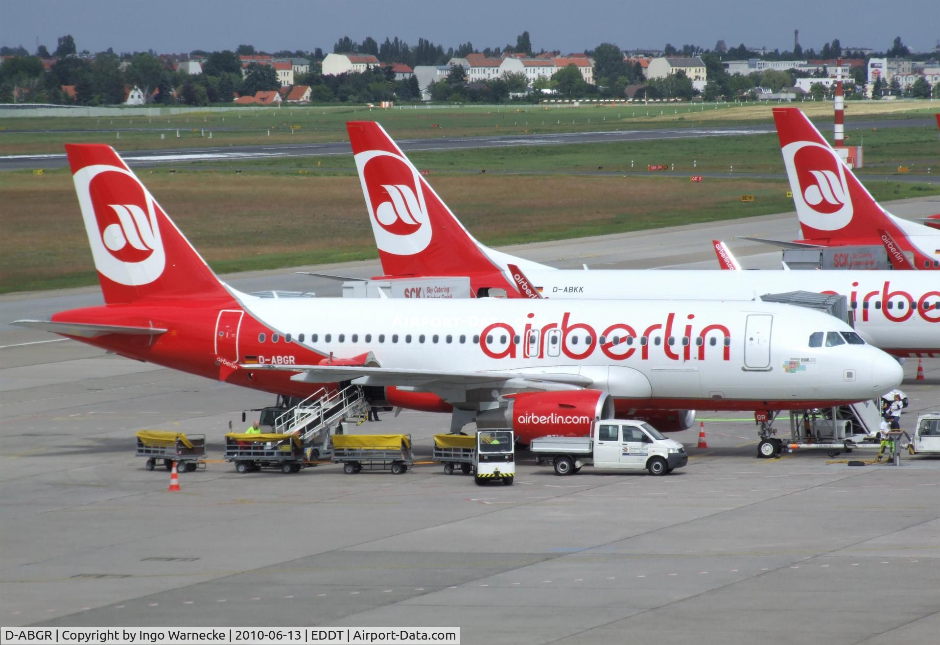 D-ABGR, 2008 Airbus A319-112 C/N 3704, Airbus A319-112 of airberlin at Berlin/Tegel airport