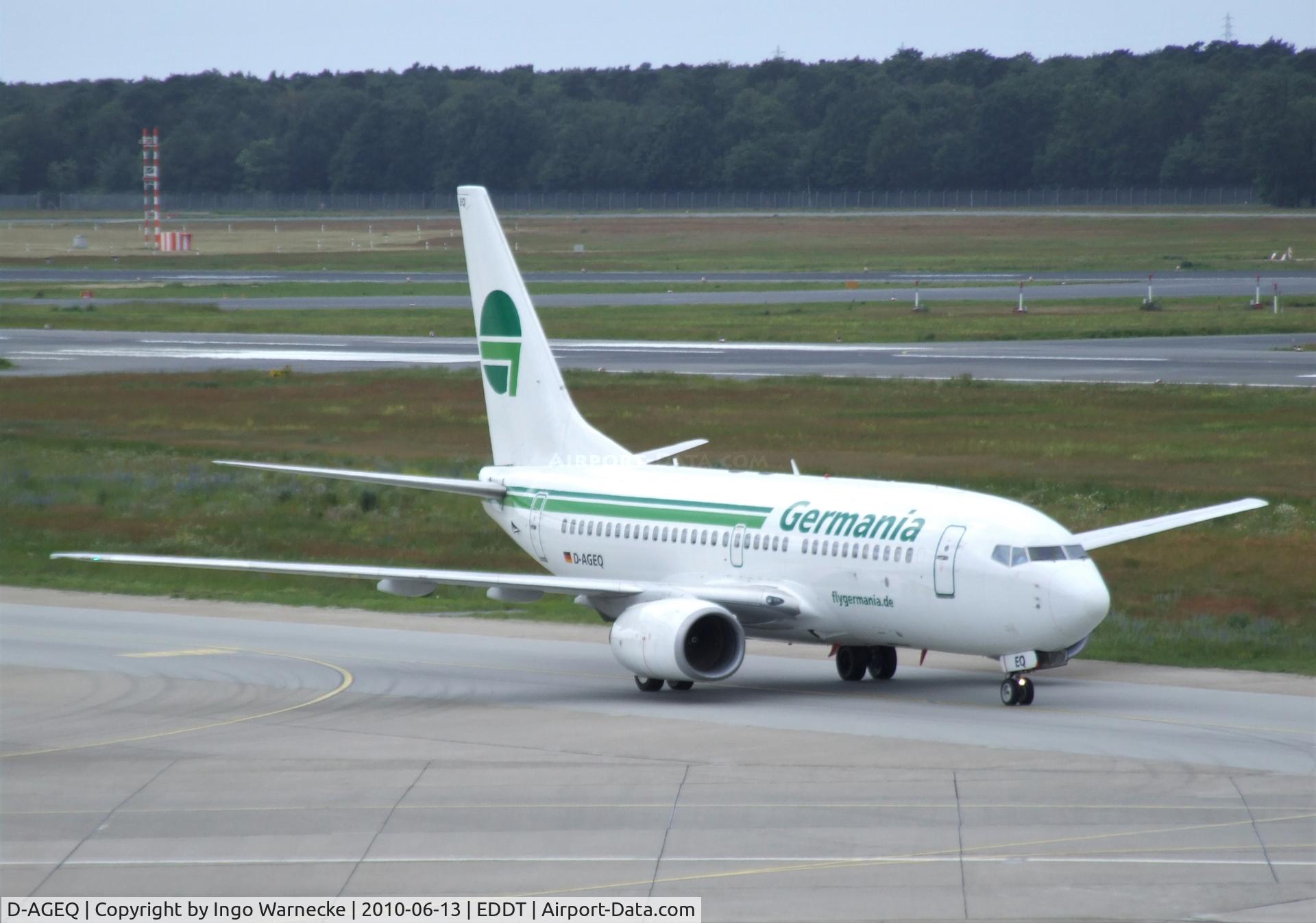 D-AGEQ, 1998 Boeing 737-75B C/N 28103, Boeing 737-75B of Germania at Berlin/Tegel airport
