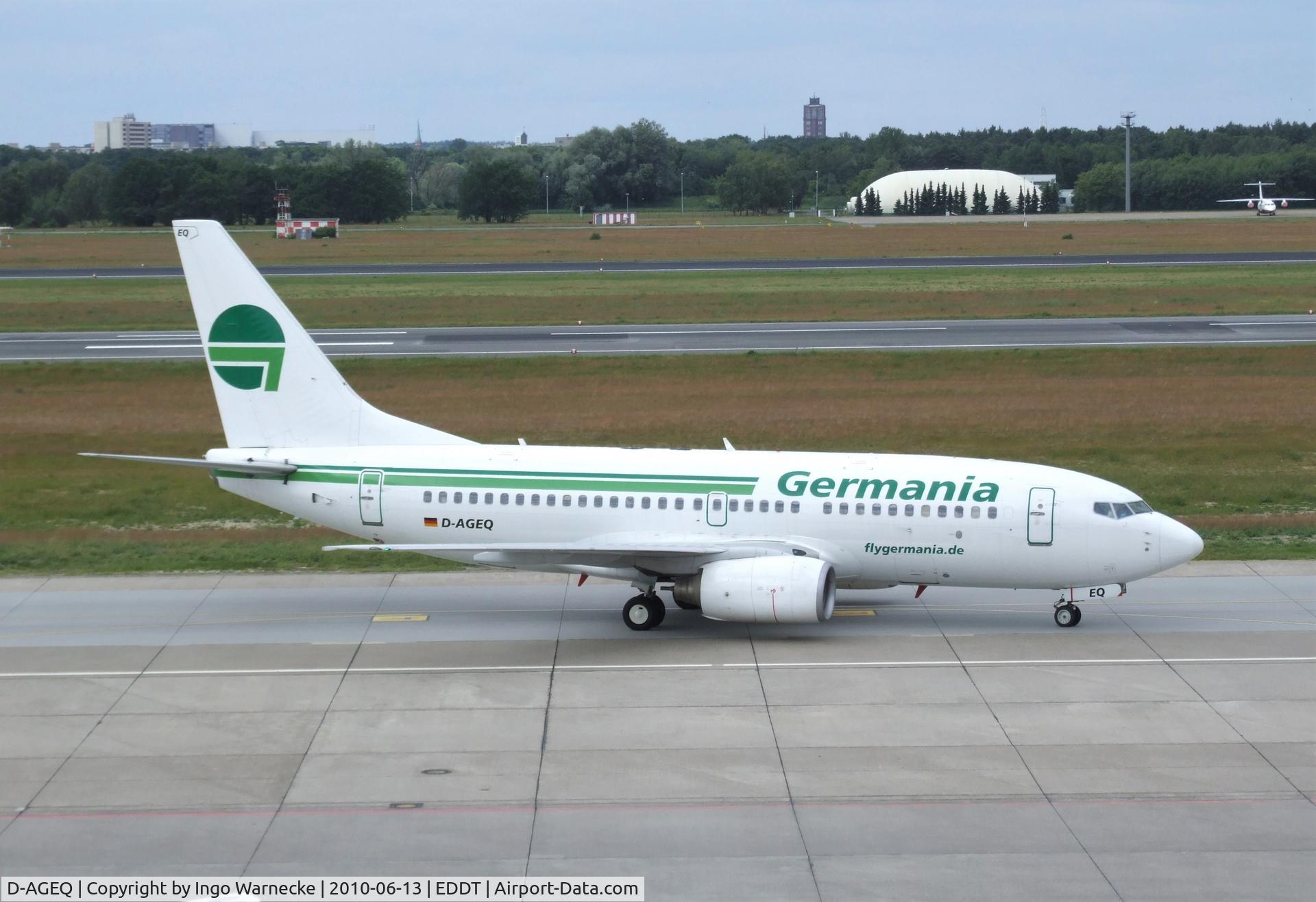 D-AGEQ, 1998 Boeing 737-75B C/N 28103, Boeing 737-75B of Germania at Berlin/Tegel airport