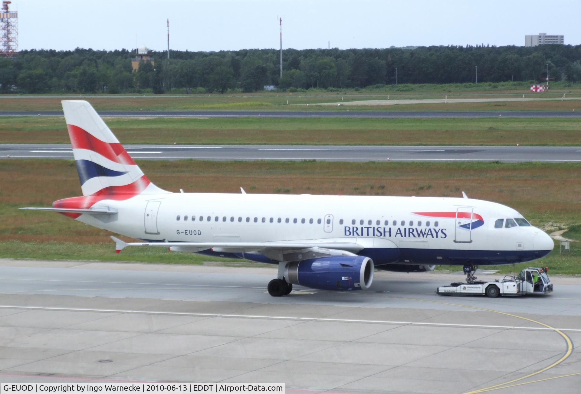 G-EUOD, 2001 Airbus A319-131 C/N 1558, Airbus A319-131 of British Airways at Berlin/Tegel airport