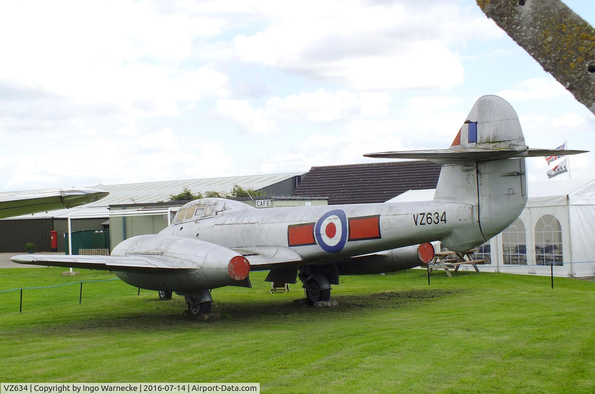 VZ634, Gloster Meteor T.7 C/N Not found VZ634, Gloster Meteor T7 at the Newark Air Museum
