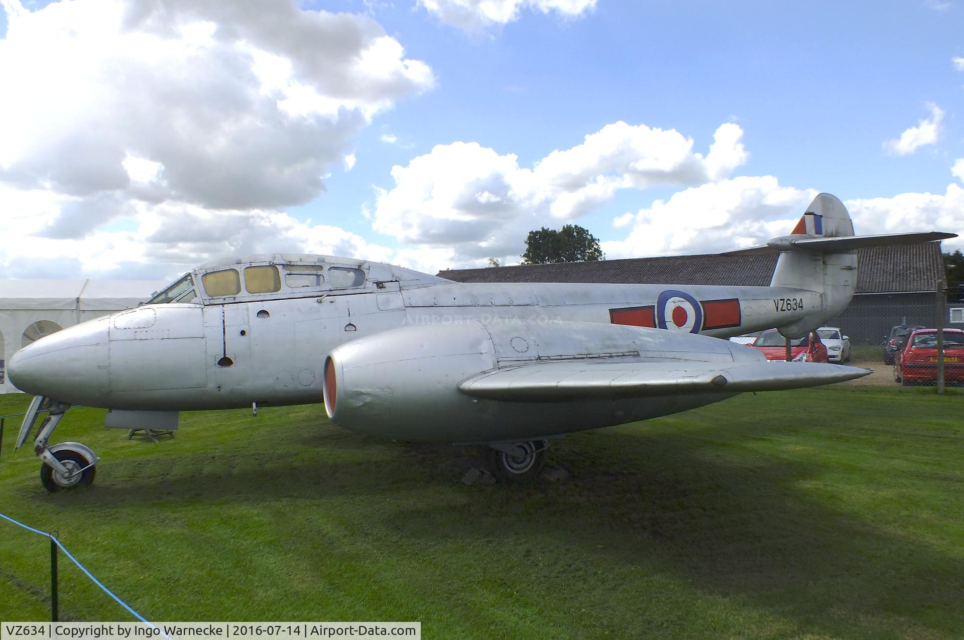 VZ634, Gloster Meteor T.7 C/N Not found VZ634, Gloster Meteor T7 at the Newark Air Museum