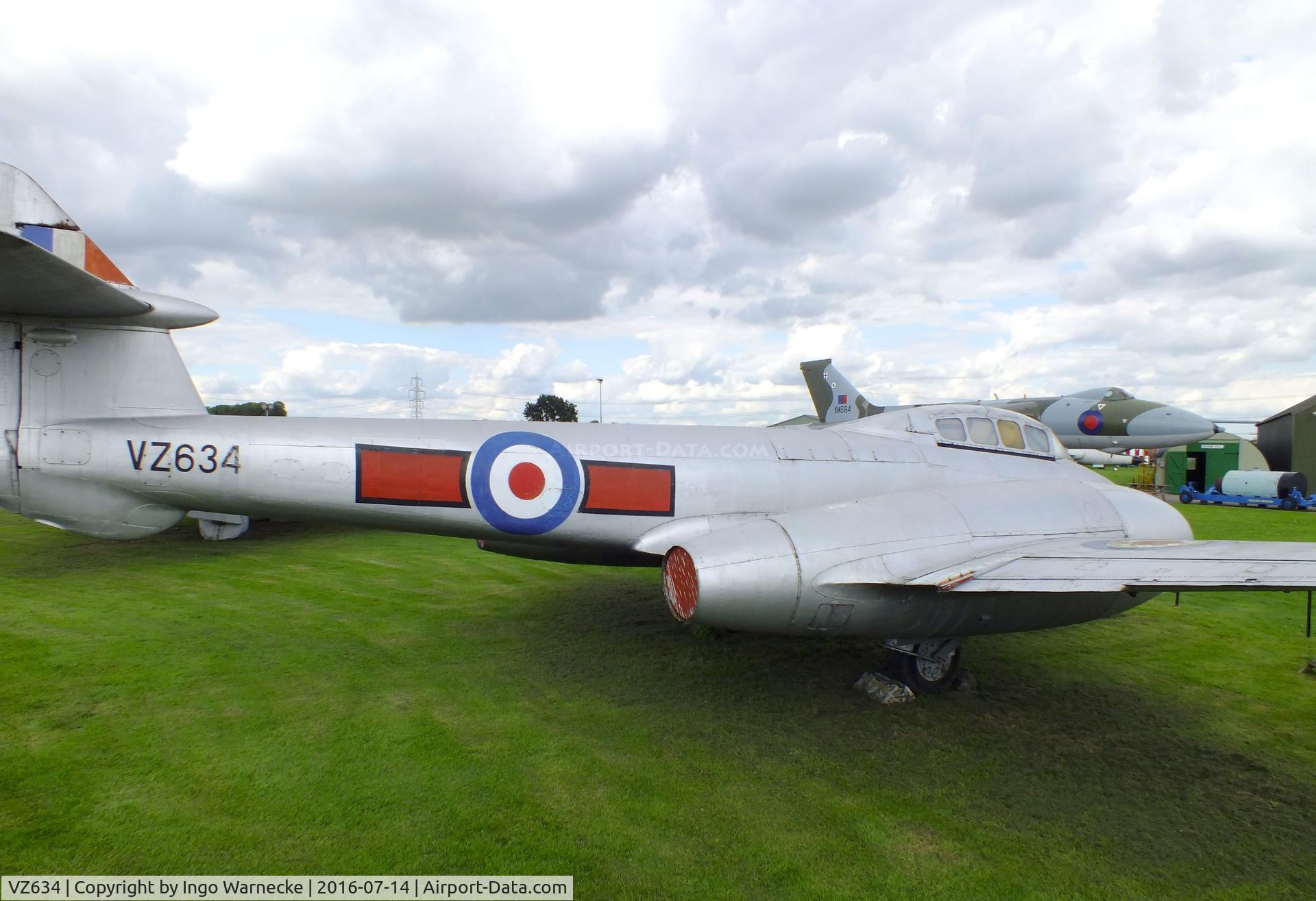 VZ634, Gloster Meteor T.7 C/N Not found VZ634, Gloster Meteor T7 at the Newark Air Museum