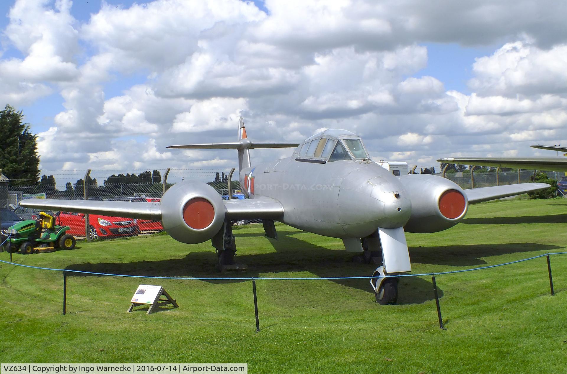 VZ634, Gloster Meteor T.7 C/N Not found VZ634, Gloster Meteor T7 at the Newark Air Museum