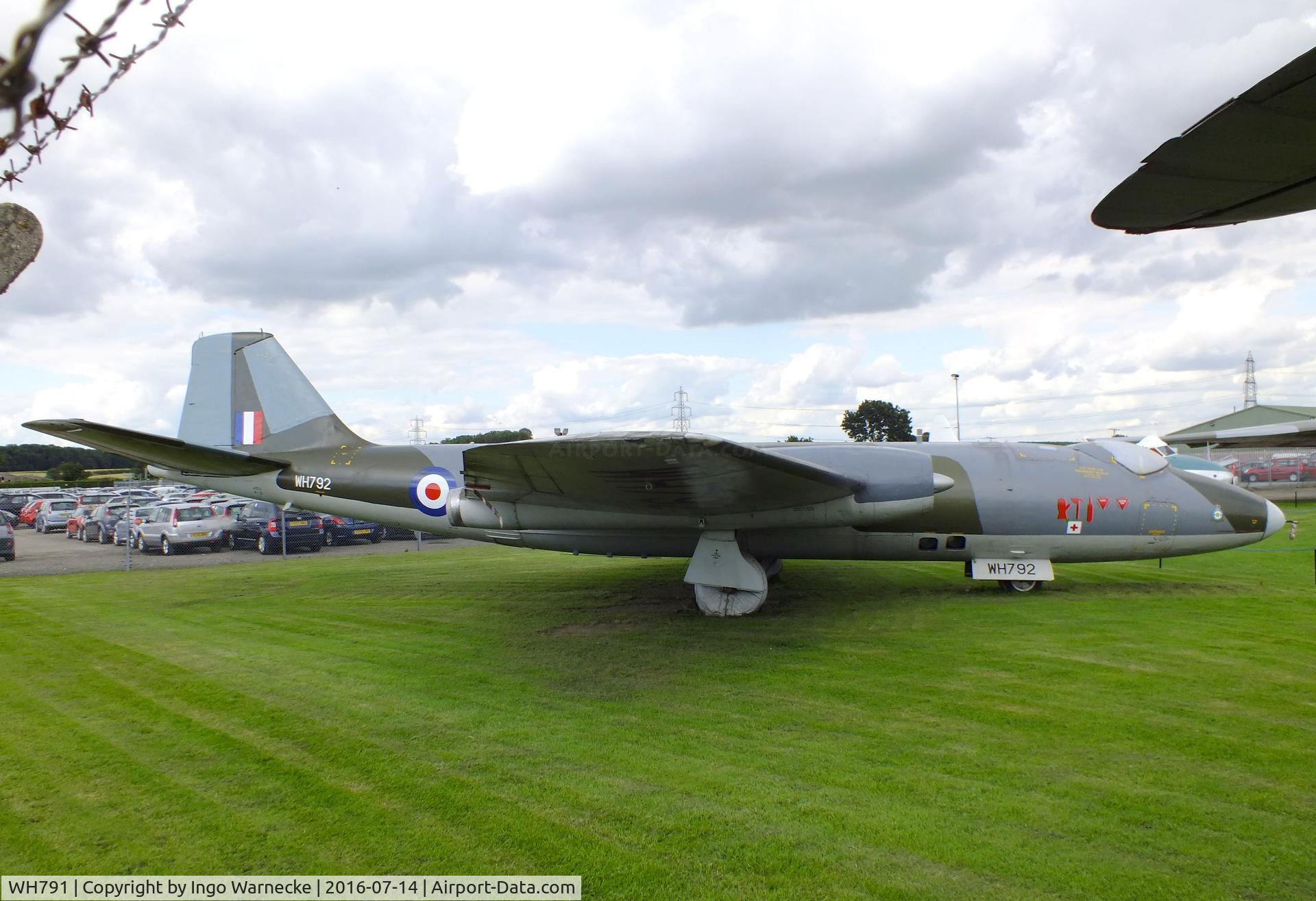 WH791, 1954 English Electric Canberra PR.7 C/N Not found WH791, English Electric Canberra PR7, displayed as WH792 at the Newark Air Museum