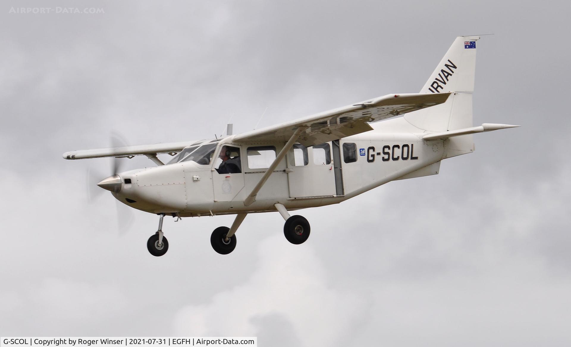 G-SCOL, 2006 Gippsland GA-8 Airvan C/N GA8-05-088, Visiting Airvan finals Runway 28.