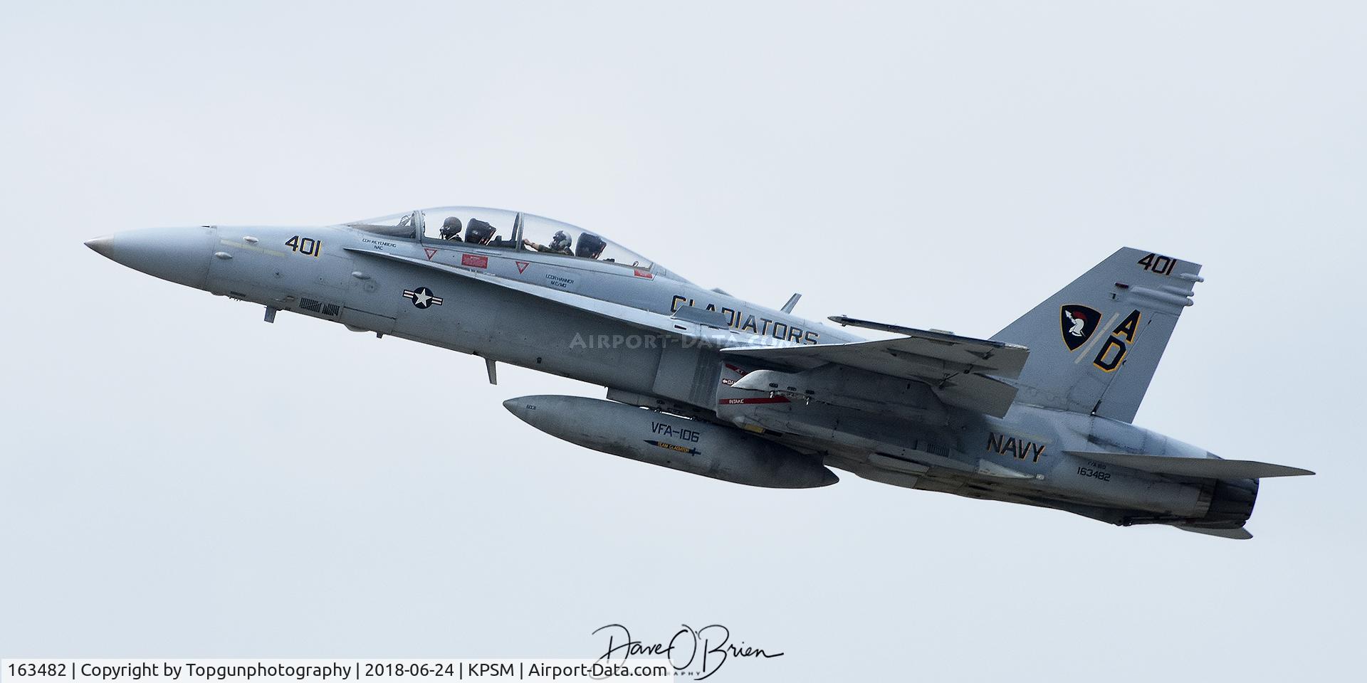 163482, 1988 McDonnell Douglas F/A-18D Hornet C/N 0713/D015, EMPIRE81 off to NAS Oceana