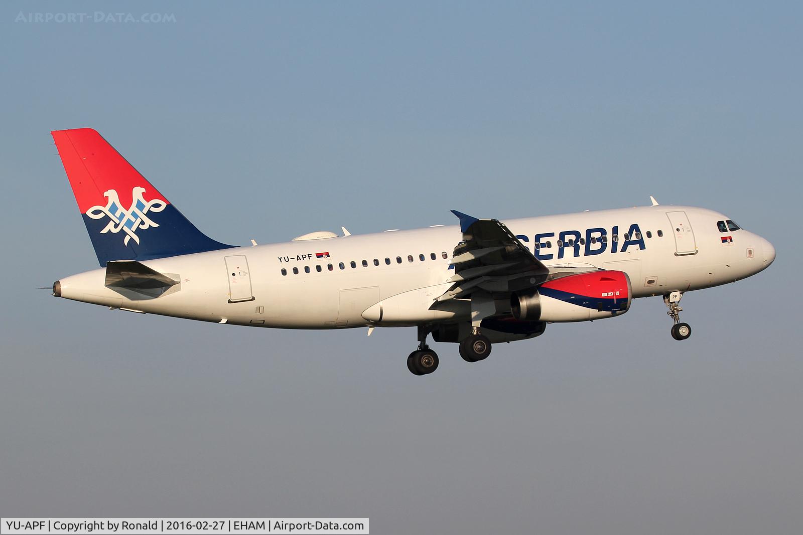 YU-APF, 2007 Airbus A319-132 C/N 3317, at spl