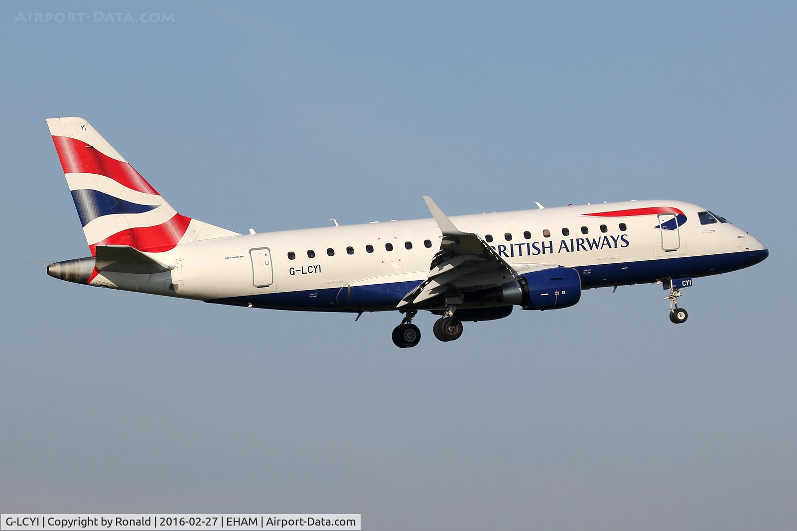 G-LCYI, 2010 Embraer 170STD (ERJ-170-100STD) C/N 17000305, at spl